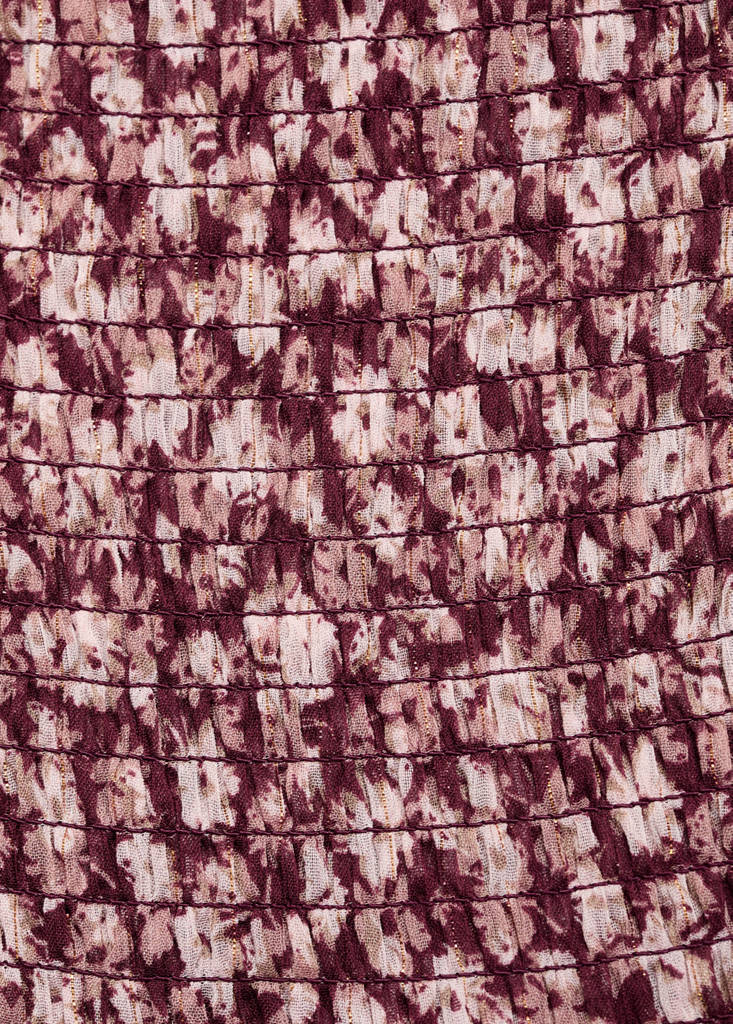 Printed ruffle skirt — Maroon