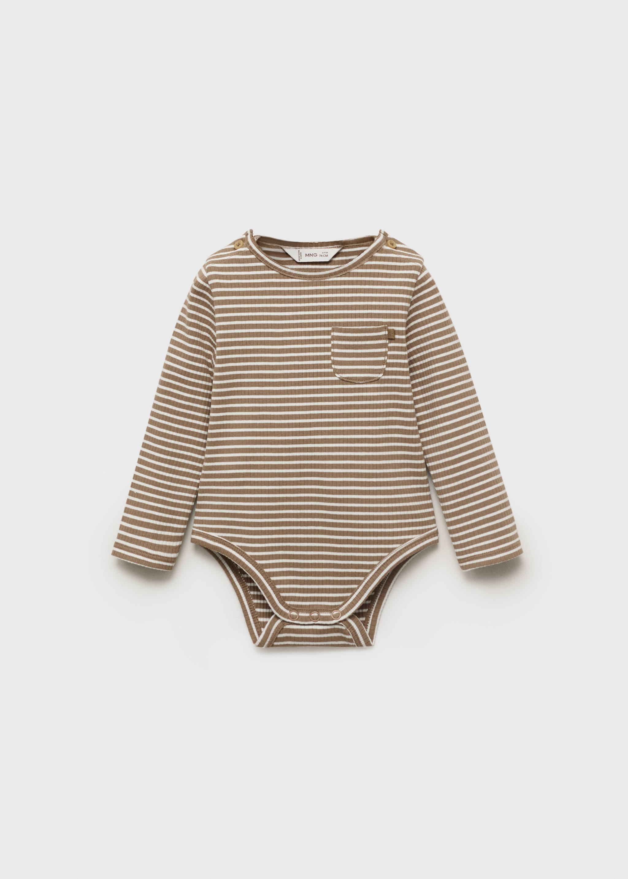 Striped cotton bodysuit - Article without model