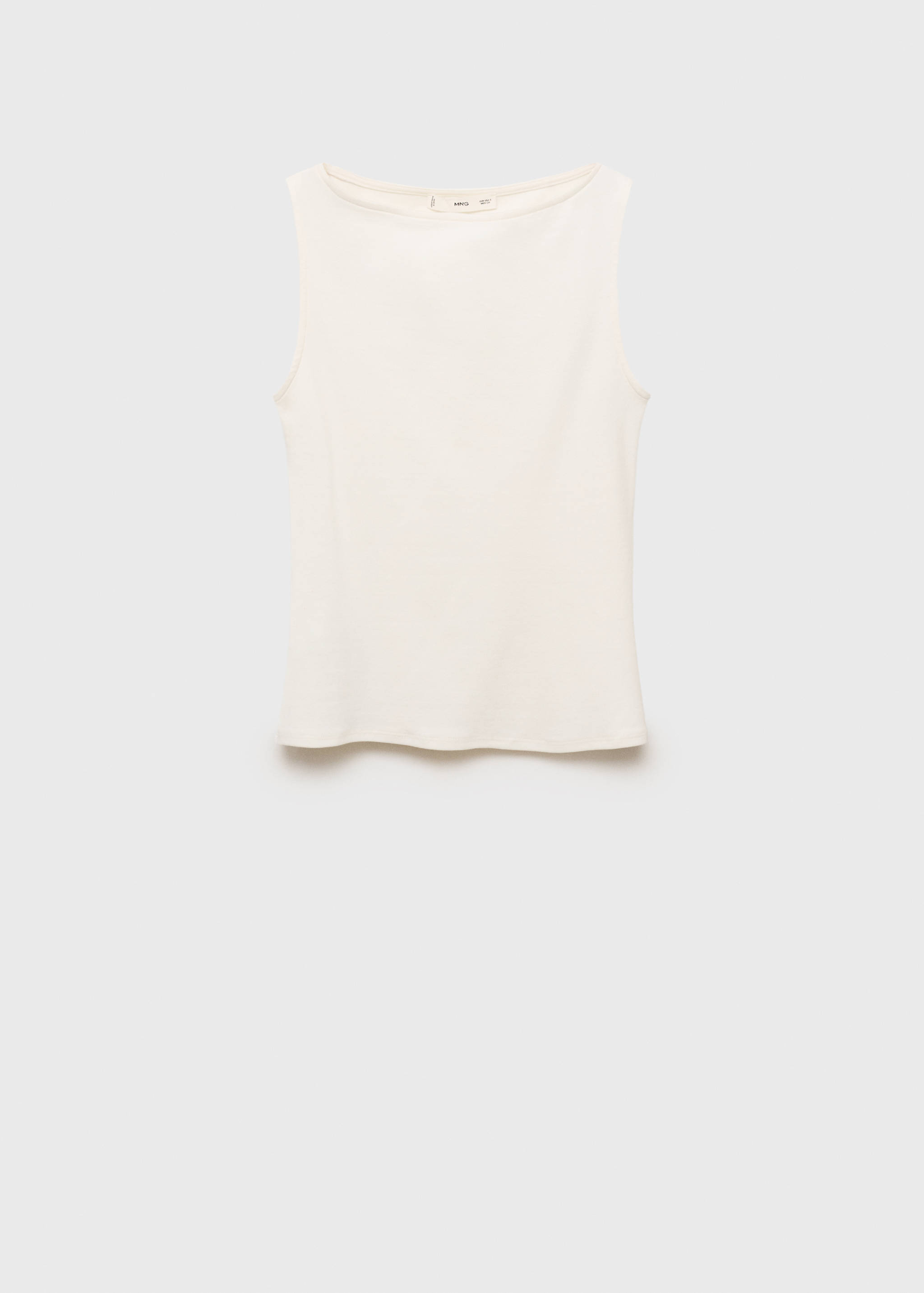 Boat-neck strapless top - Article without model