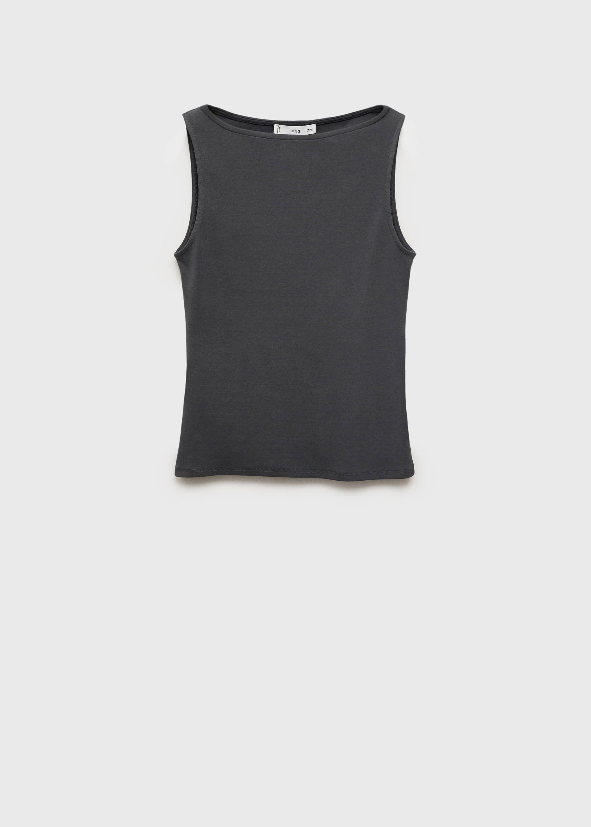 Boat-neck strapless top - Article without model