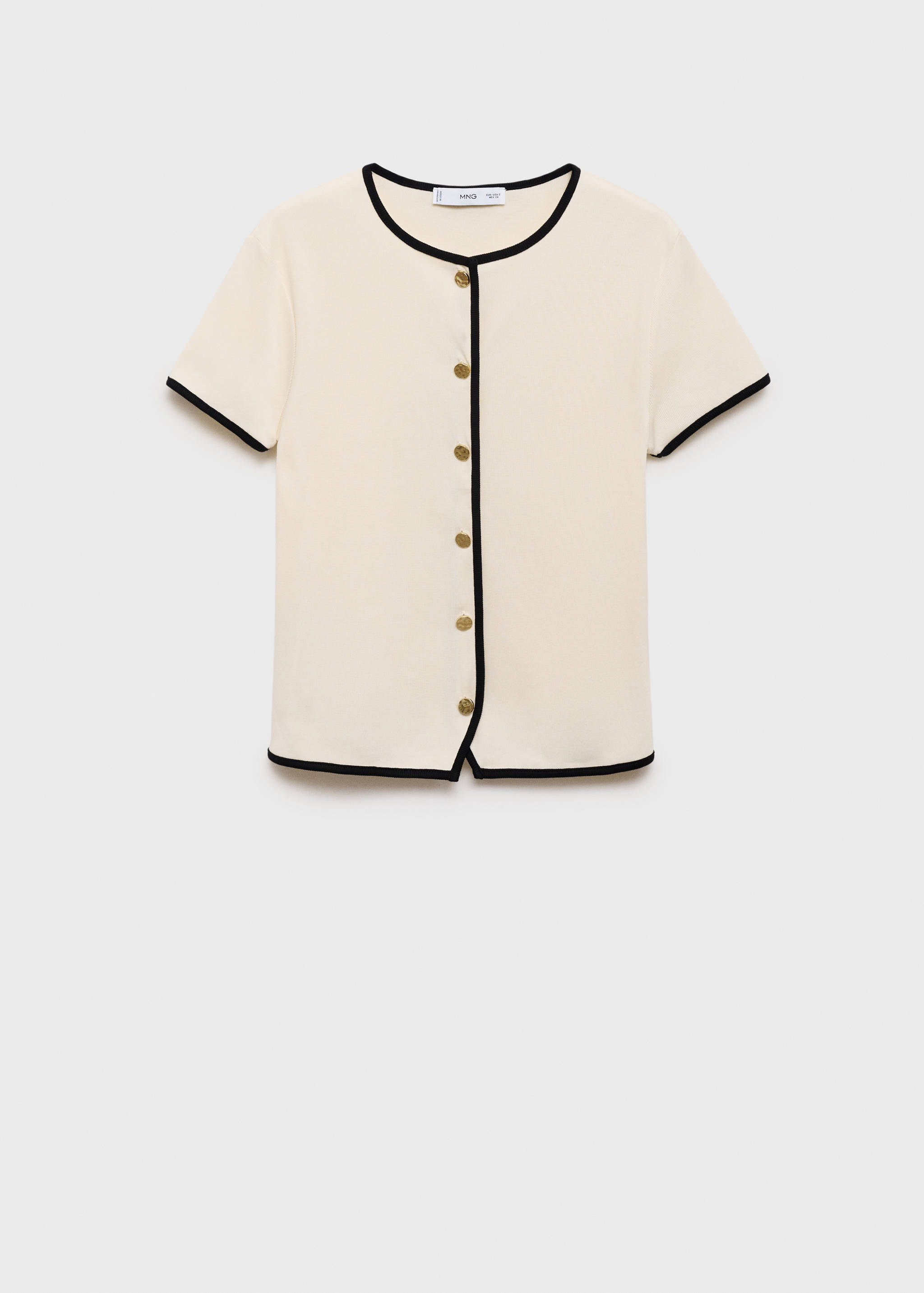 Cotton t-shirt with contrasting trim - Article without model