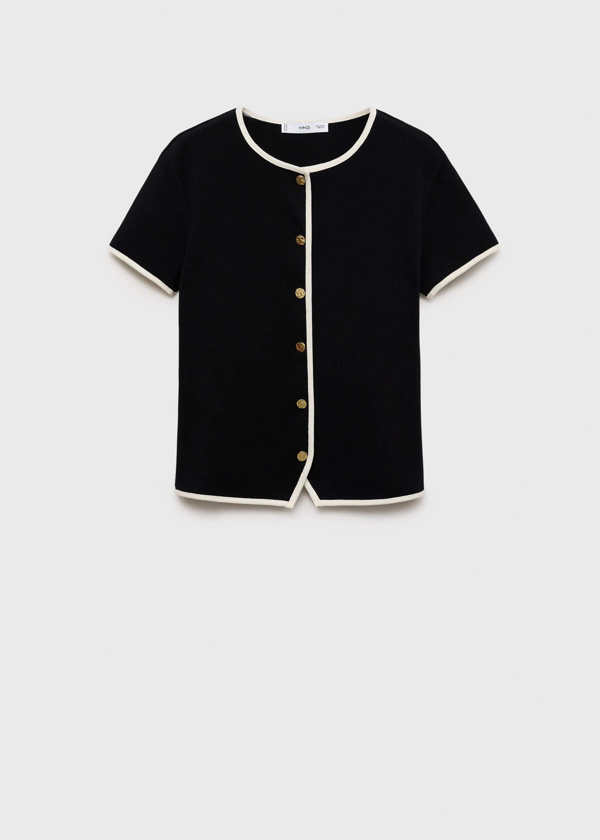 Cotton t-shirt with contrasting trim - Article without model