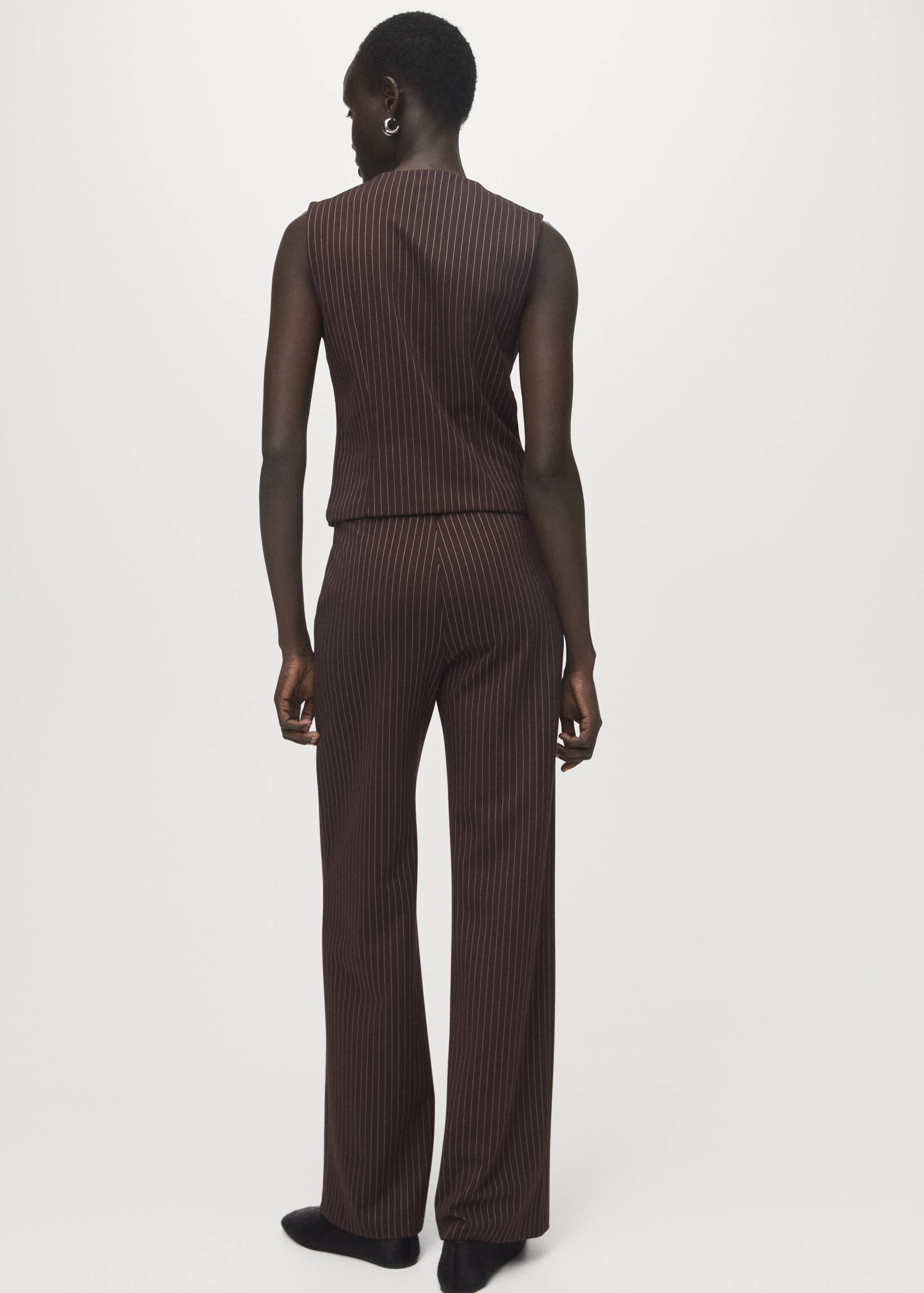 Top justo com fecho de correr - Verso do artigo