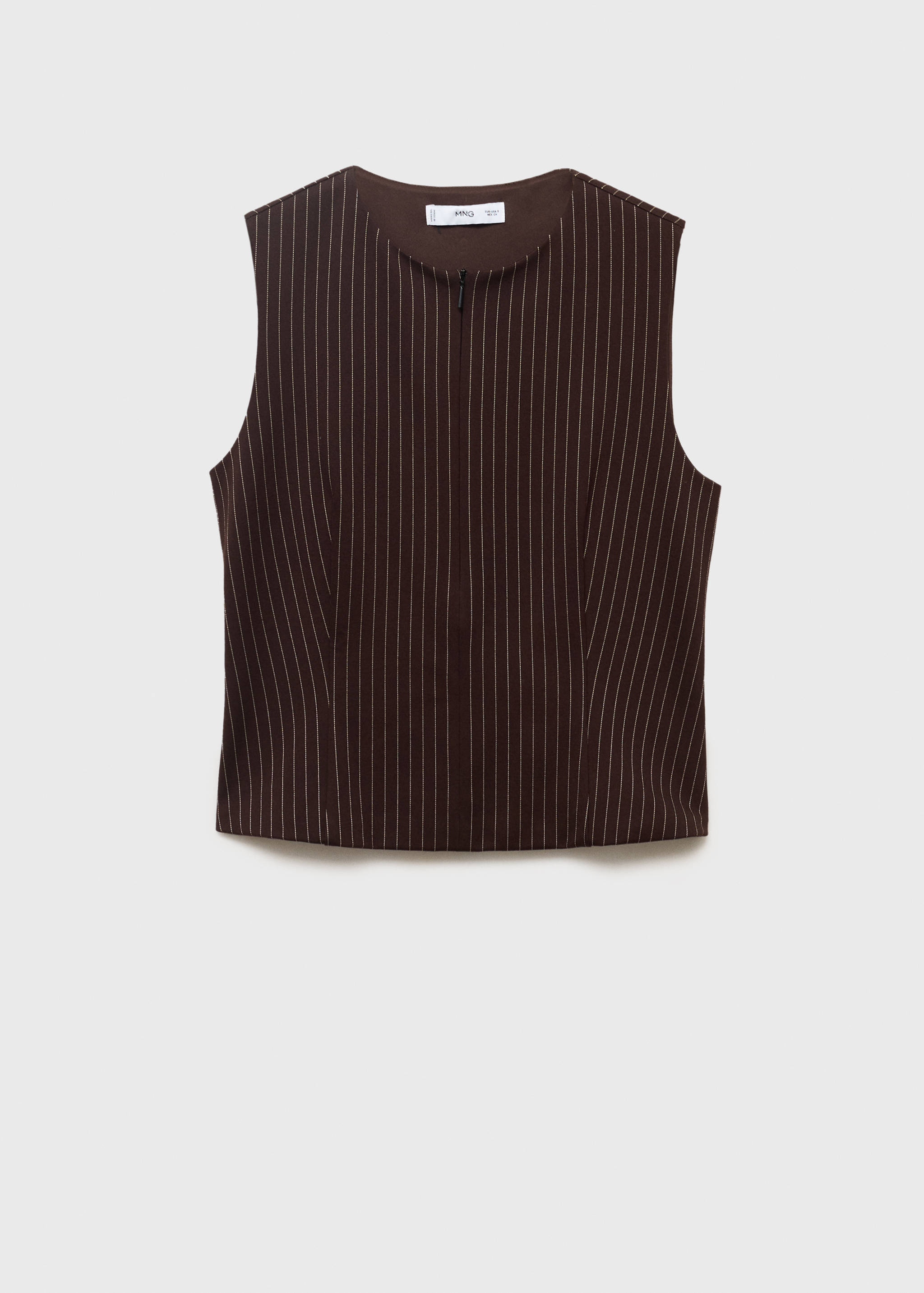 Top justo com fecho de correr - Artigo sem modelo