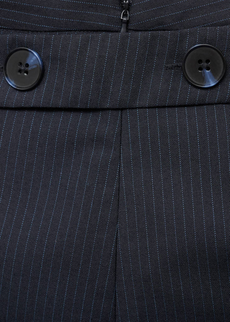 Pinstriped short skirt — Navy
