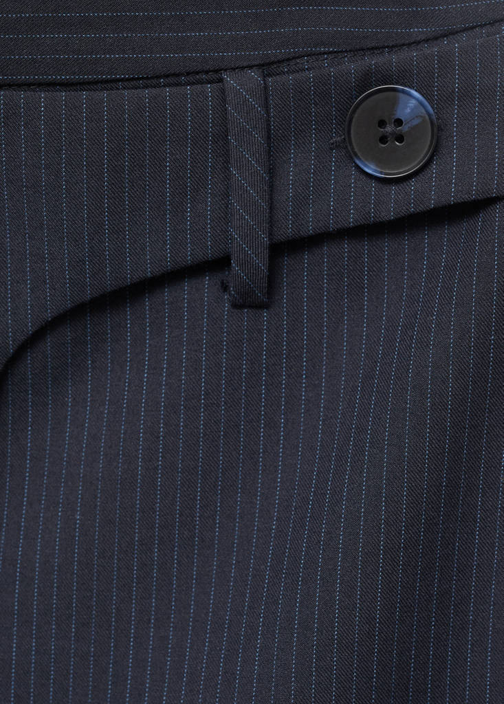 Pinstriped short skirt — Navy