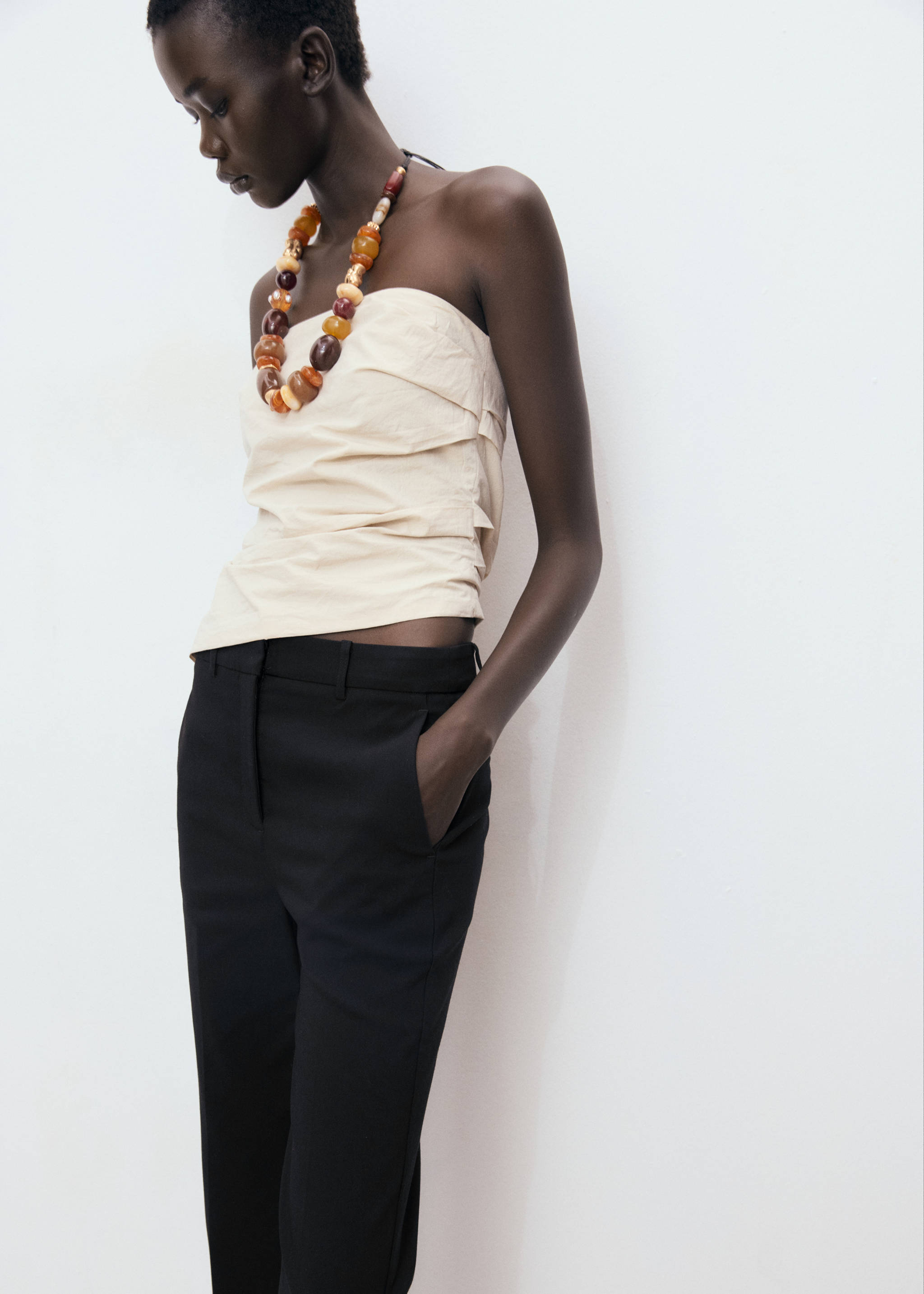 Egyenes szabású vágott nadrág - A termék adatai 6