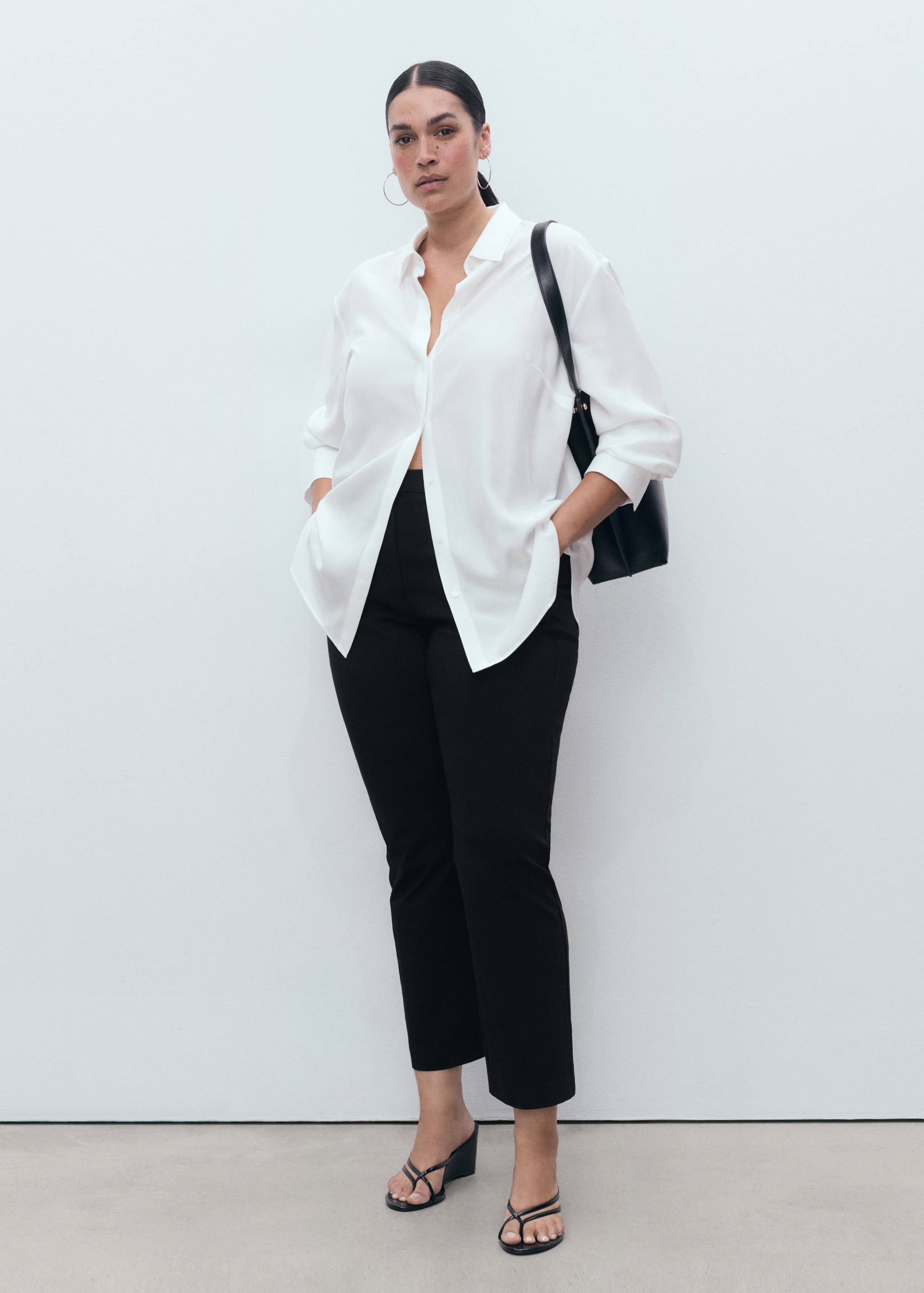 Egyenes szabású vágott nadrág - A termék adatai 3