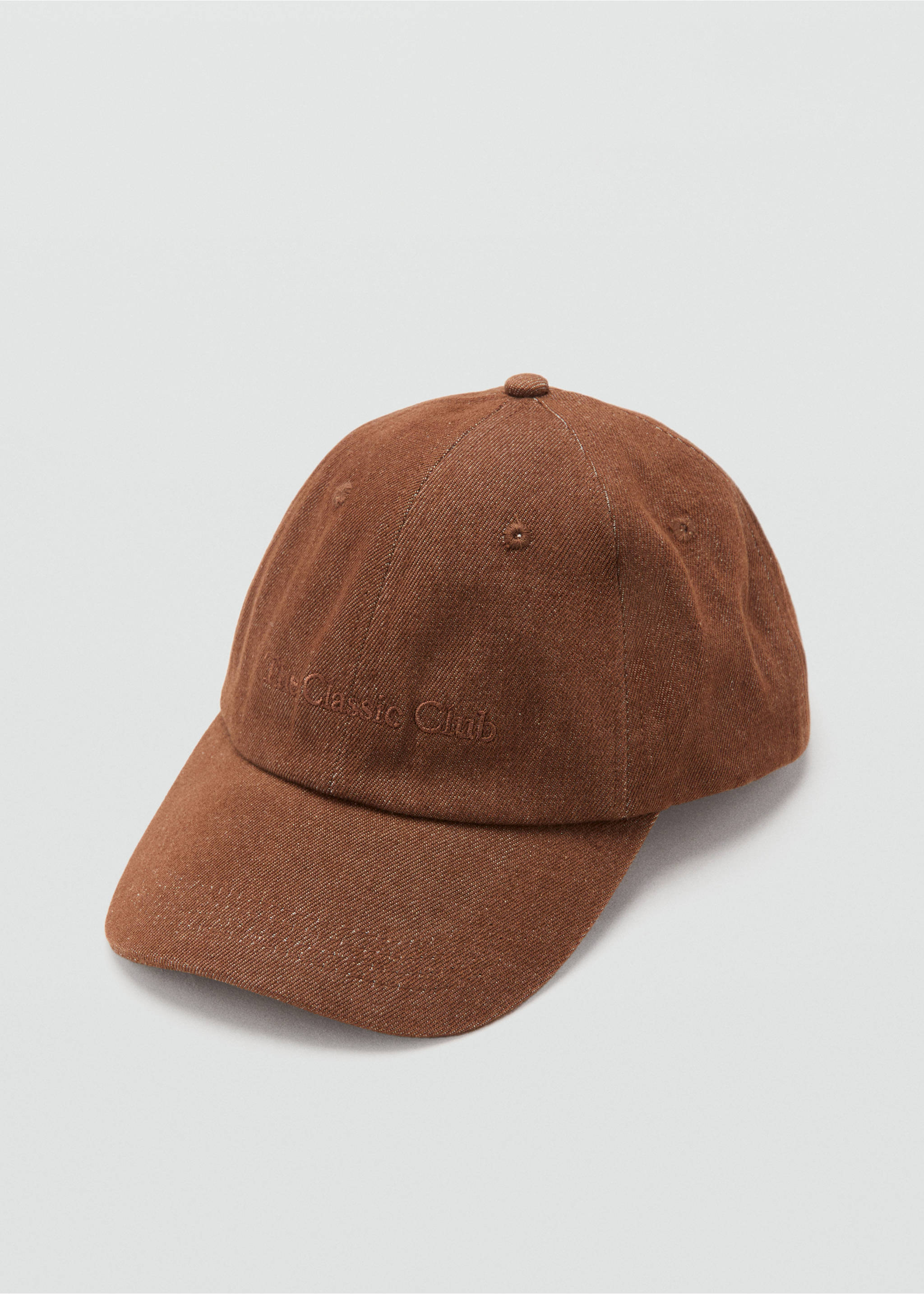 Casquette coton message brodé - Détail de l'article 2, Marron. Ref: 17094092-00.