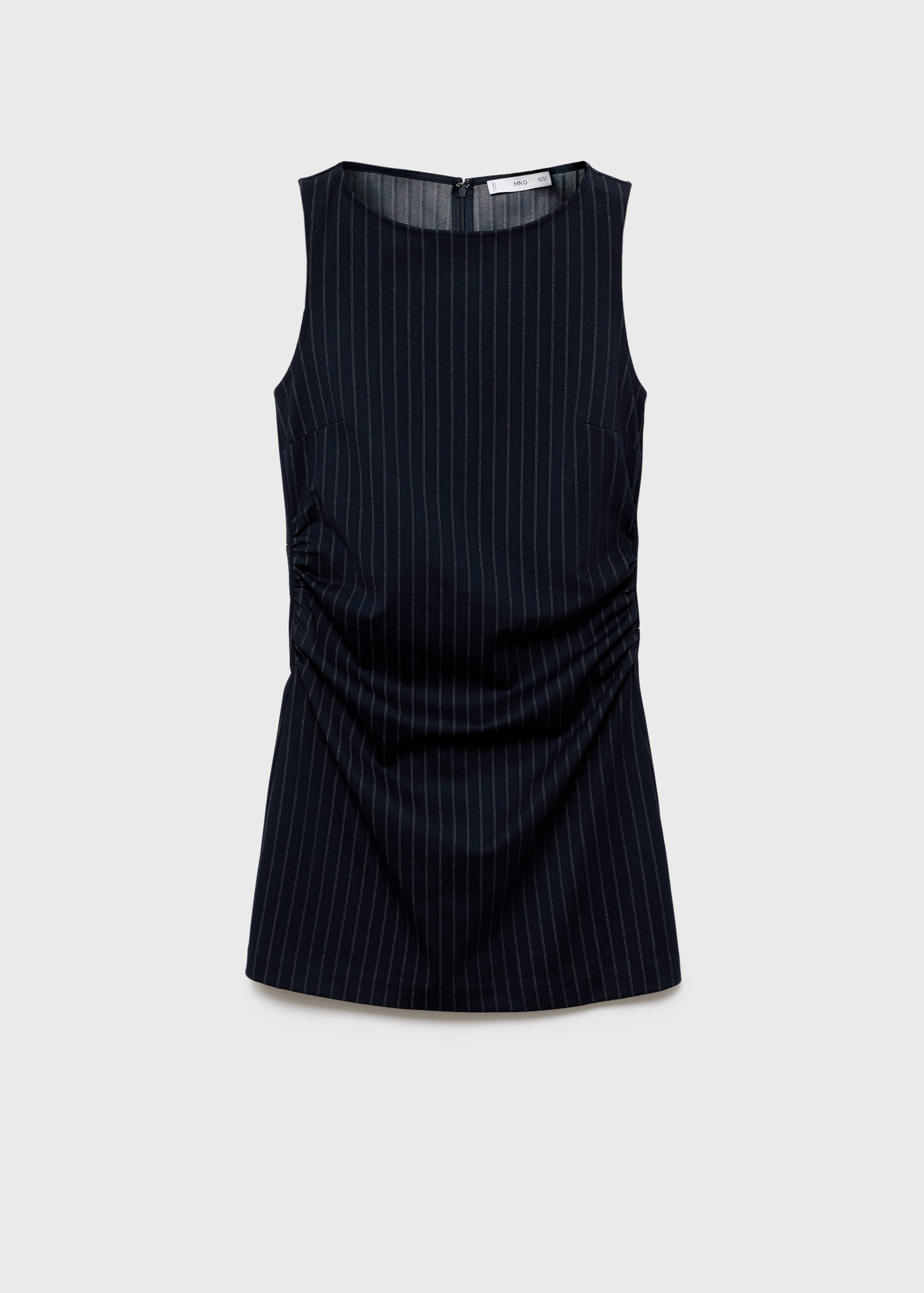 Boat-neck pinstripe dress - Article without model