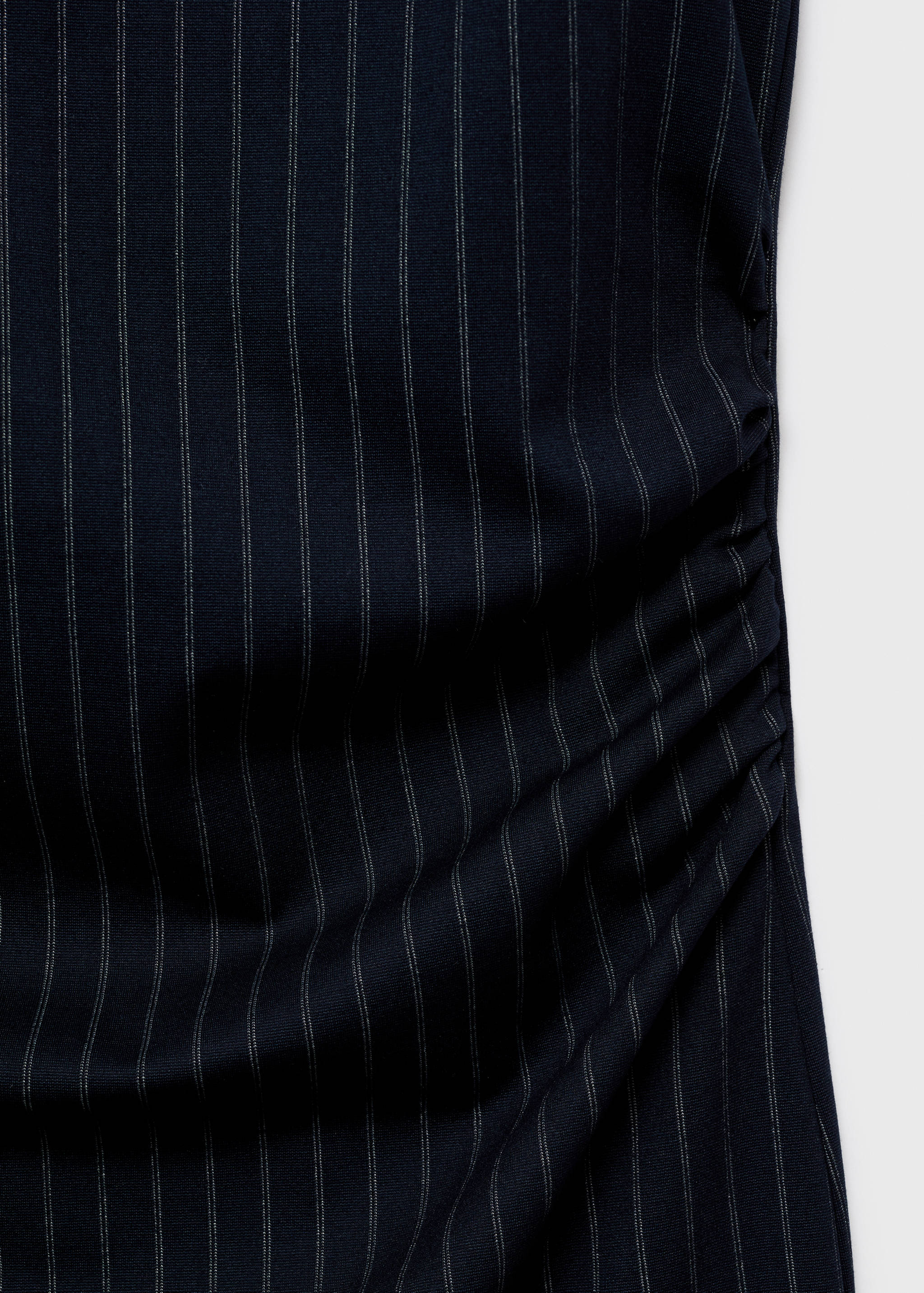 Boat-neck pinstripe dress - Details of the article 8