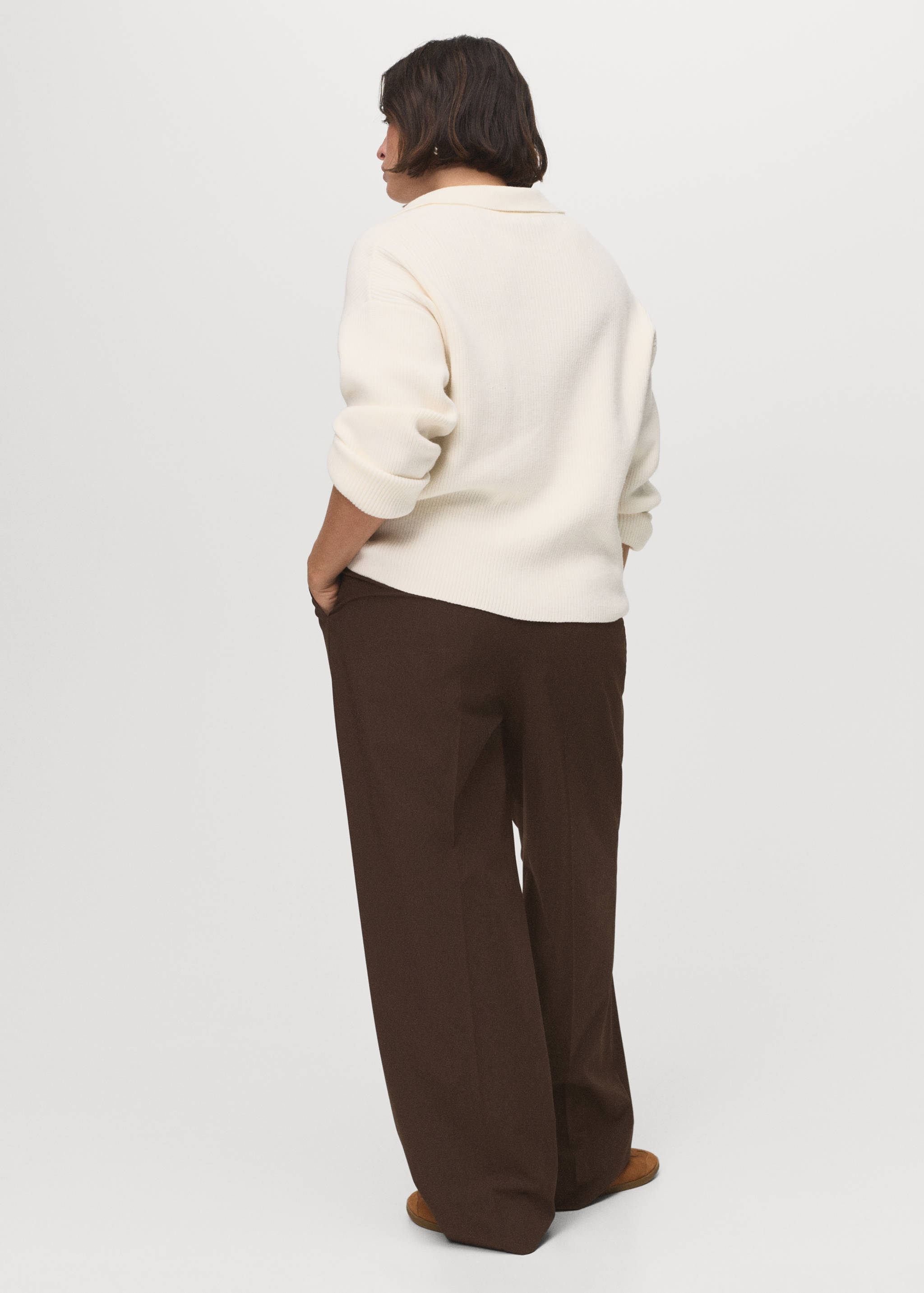 Low-rise wide leg trousers - Details of the article 4