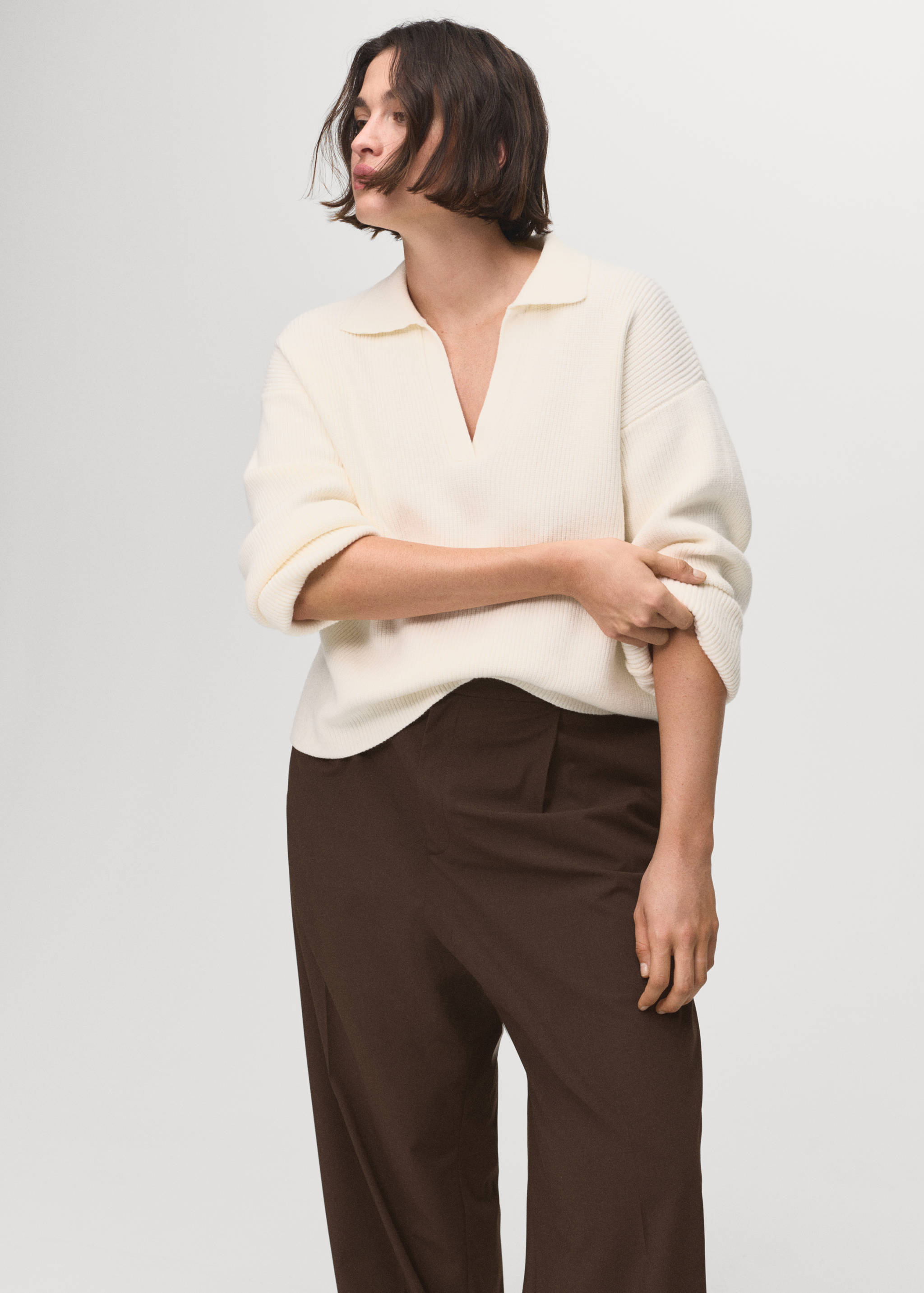 Low-rise wide leg trousers - Details of the article 5