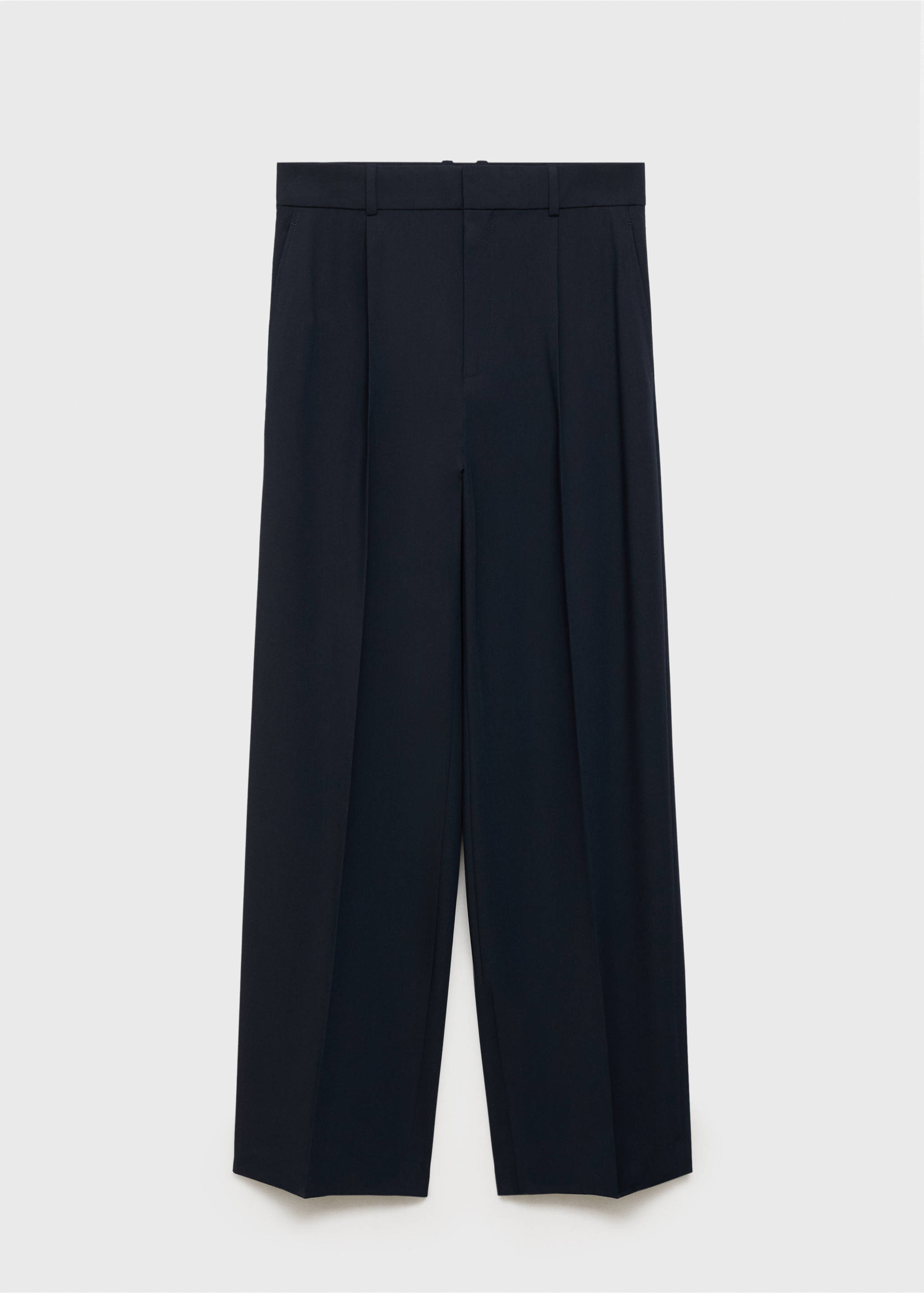 Low-rise wide leg trousers - Article without model, Navy. Ref: 17094096-00.