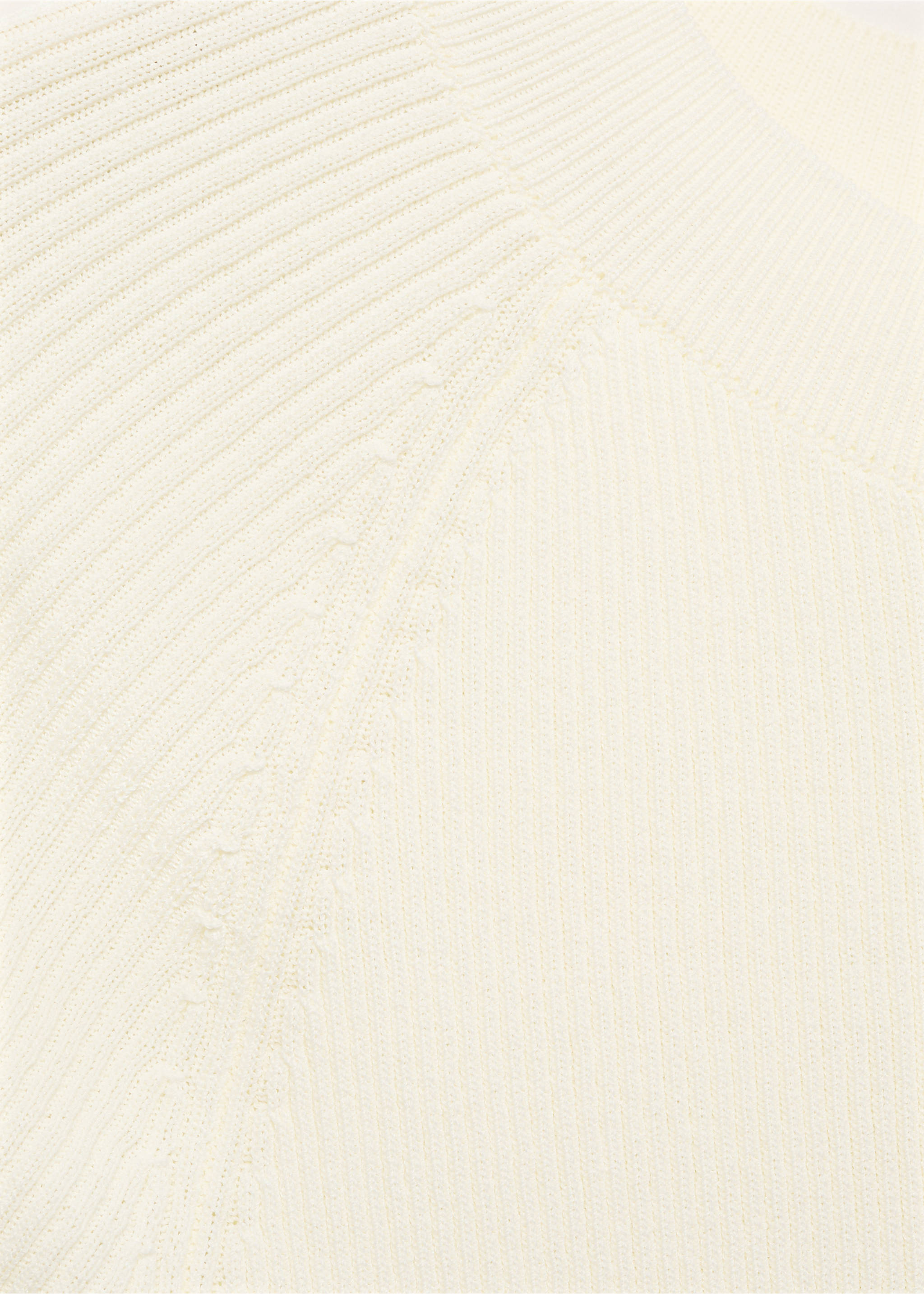 Pull maille côtelée manches courtes - Détail de l'article 8, Écru. Ref: 17094097-00.