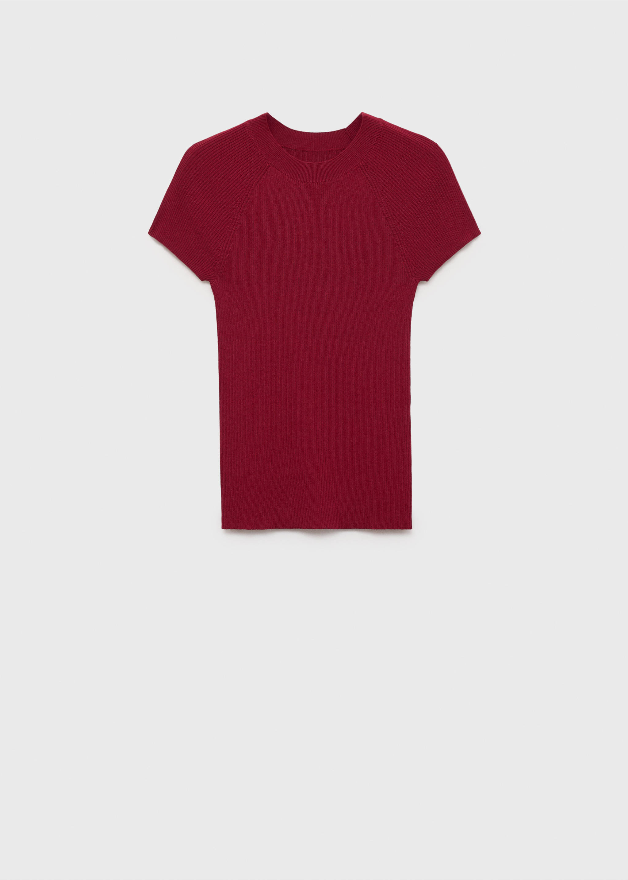 Jersey punto canalé manga corta - Artículo sin modelo, Rojo. Ref: 17094097-00.