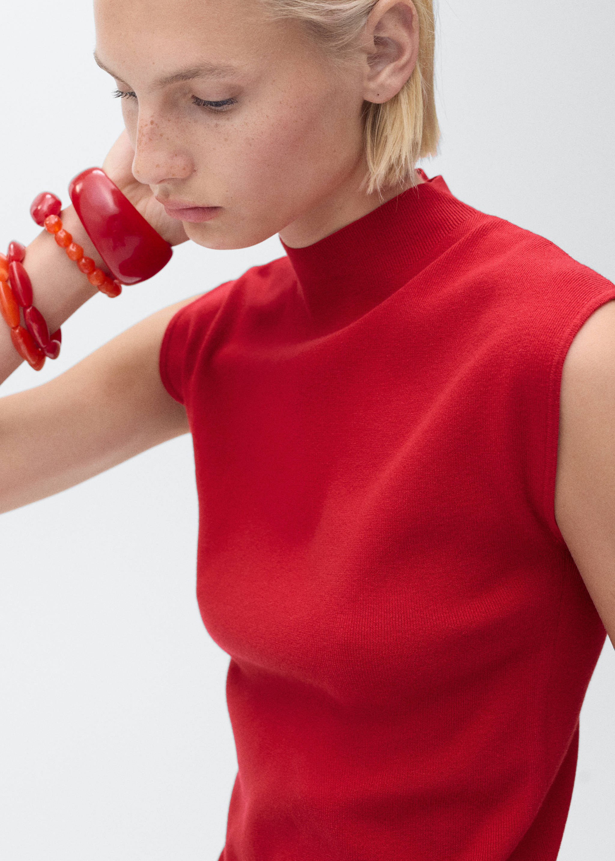 Perkins-neck knitted top - Details of the article 1