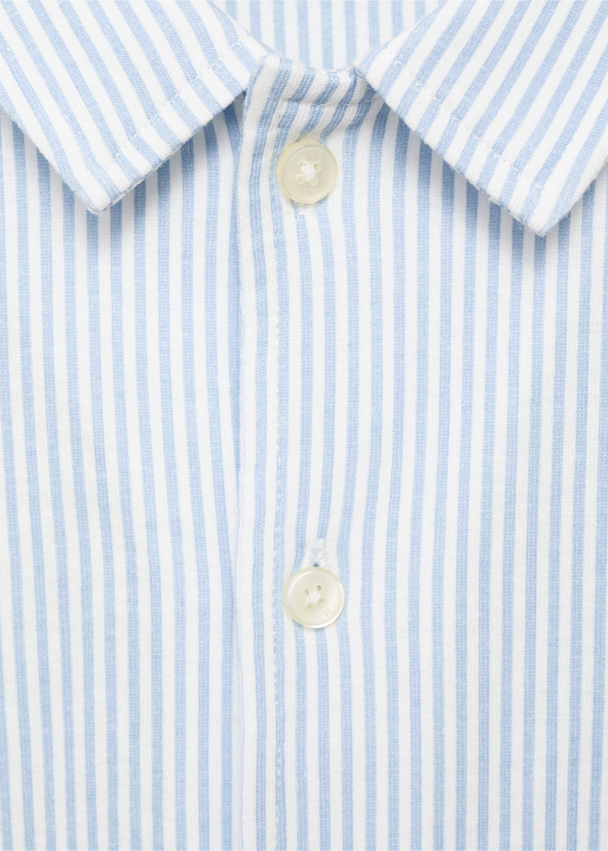 Pijama largo algodón rayas - Detalle del artículo 8, Azul celeste. Ref: 17094099-00.