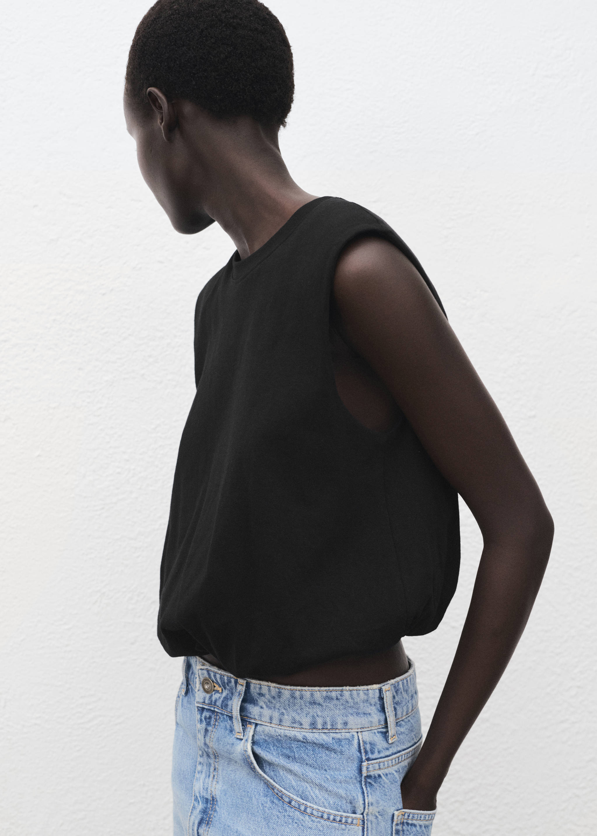 Cotton balloon top - Medium plane