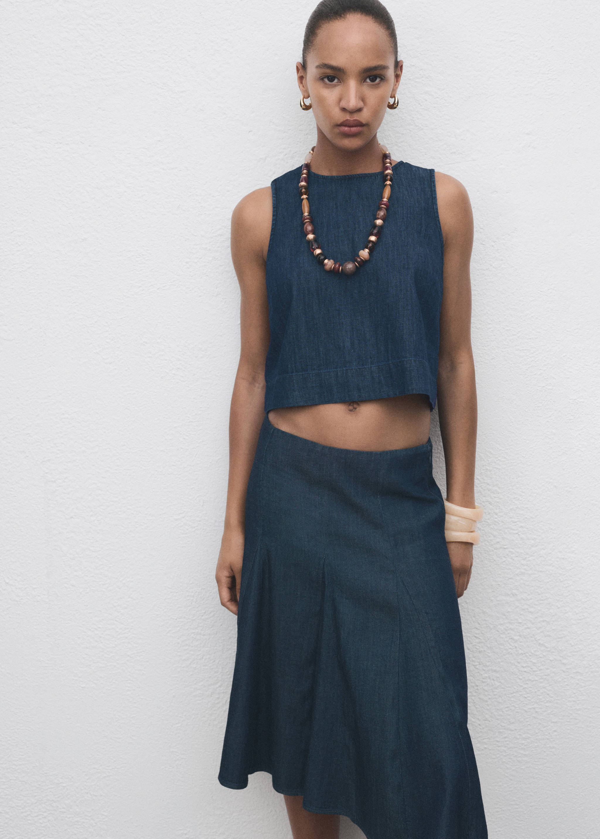 Denim crop top - Details of the article 2