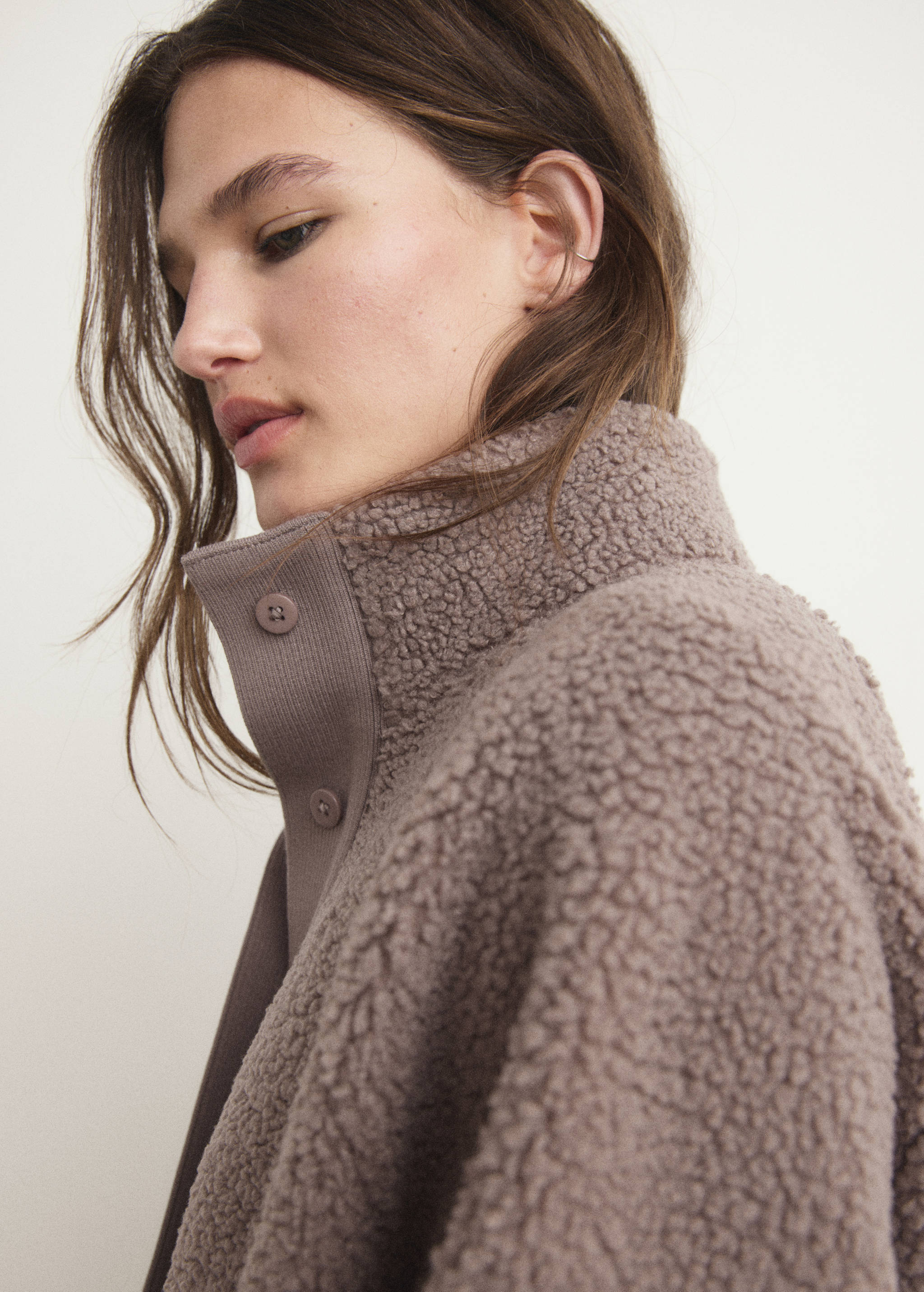 Sherpa buttoned cardigan - Details of the article 1