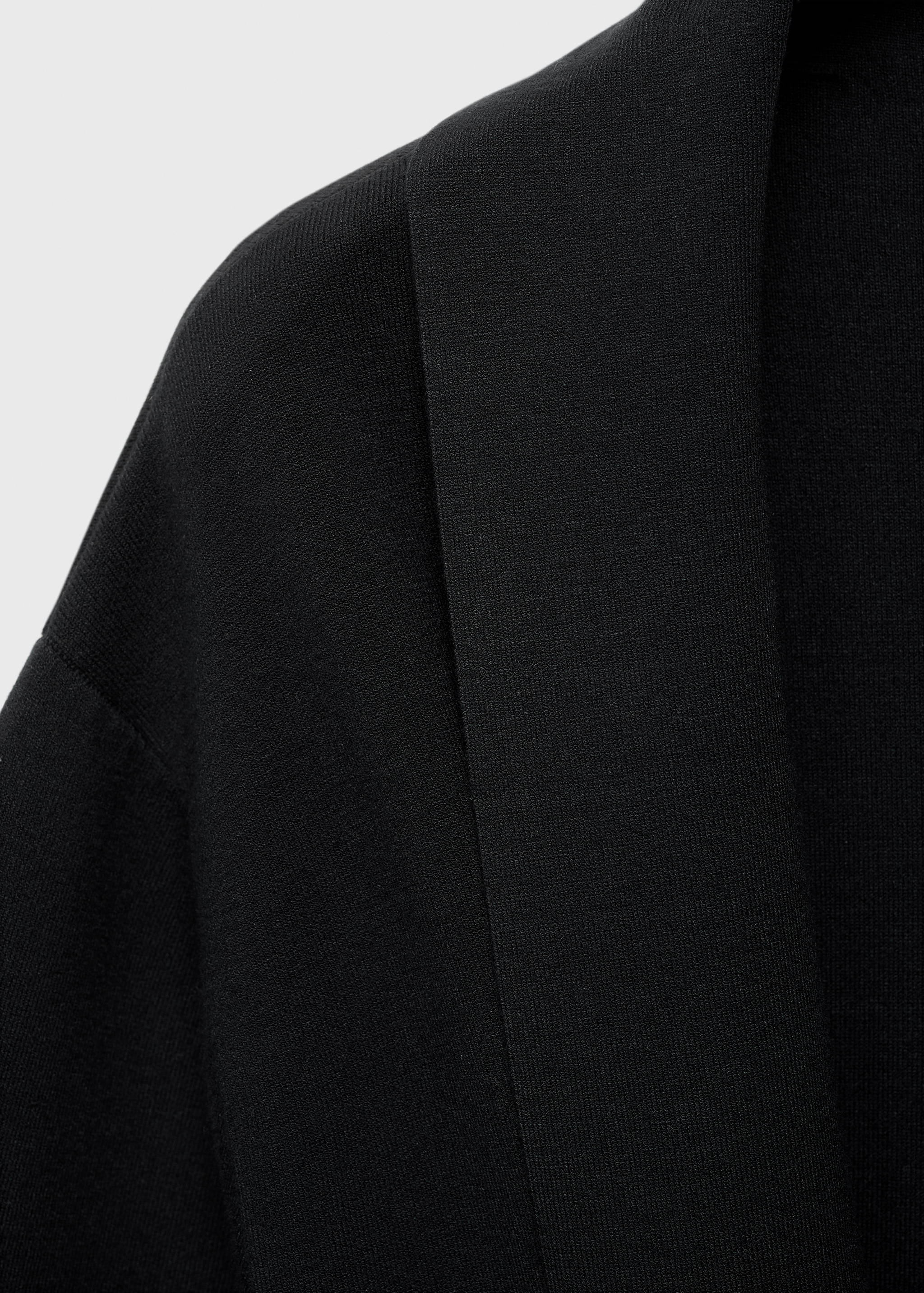 Long milano cardigan with stitching detail - Details of the article 8