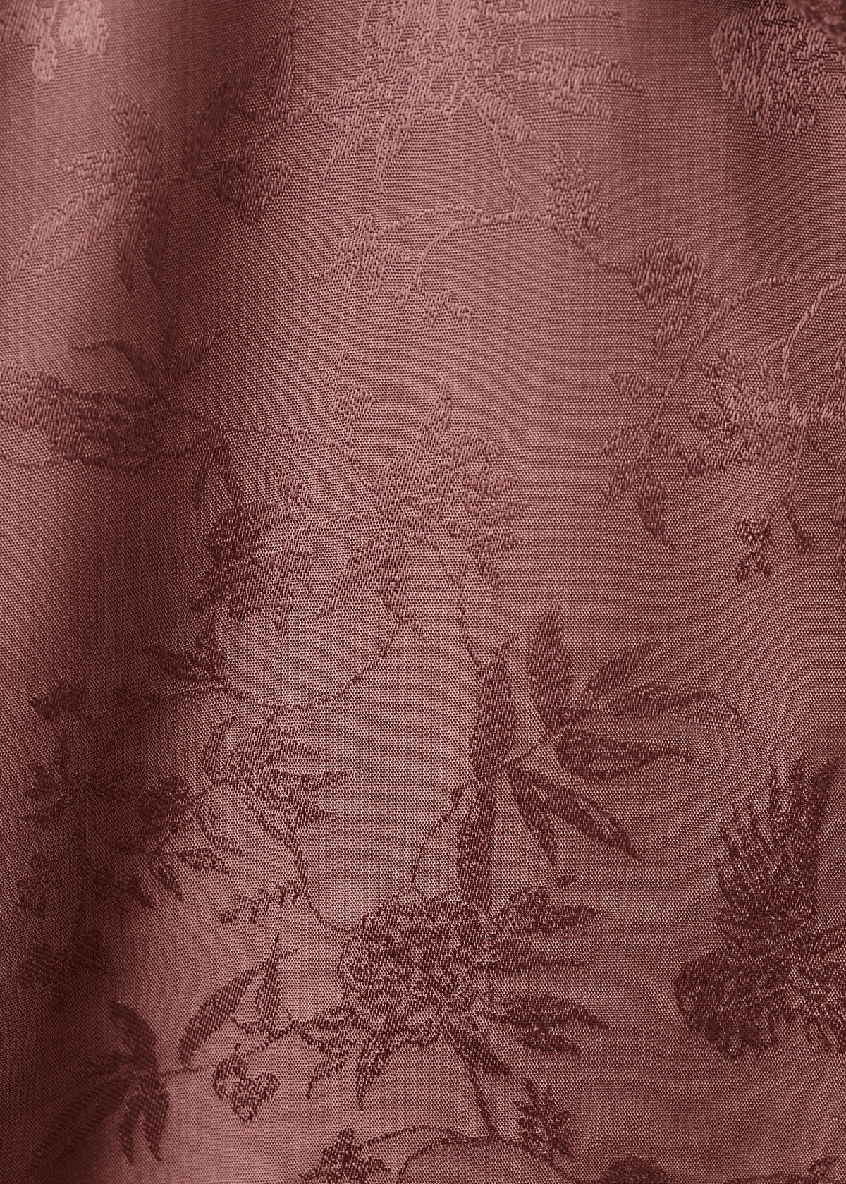 Jacquard satin pyjama shirt — Brown