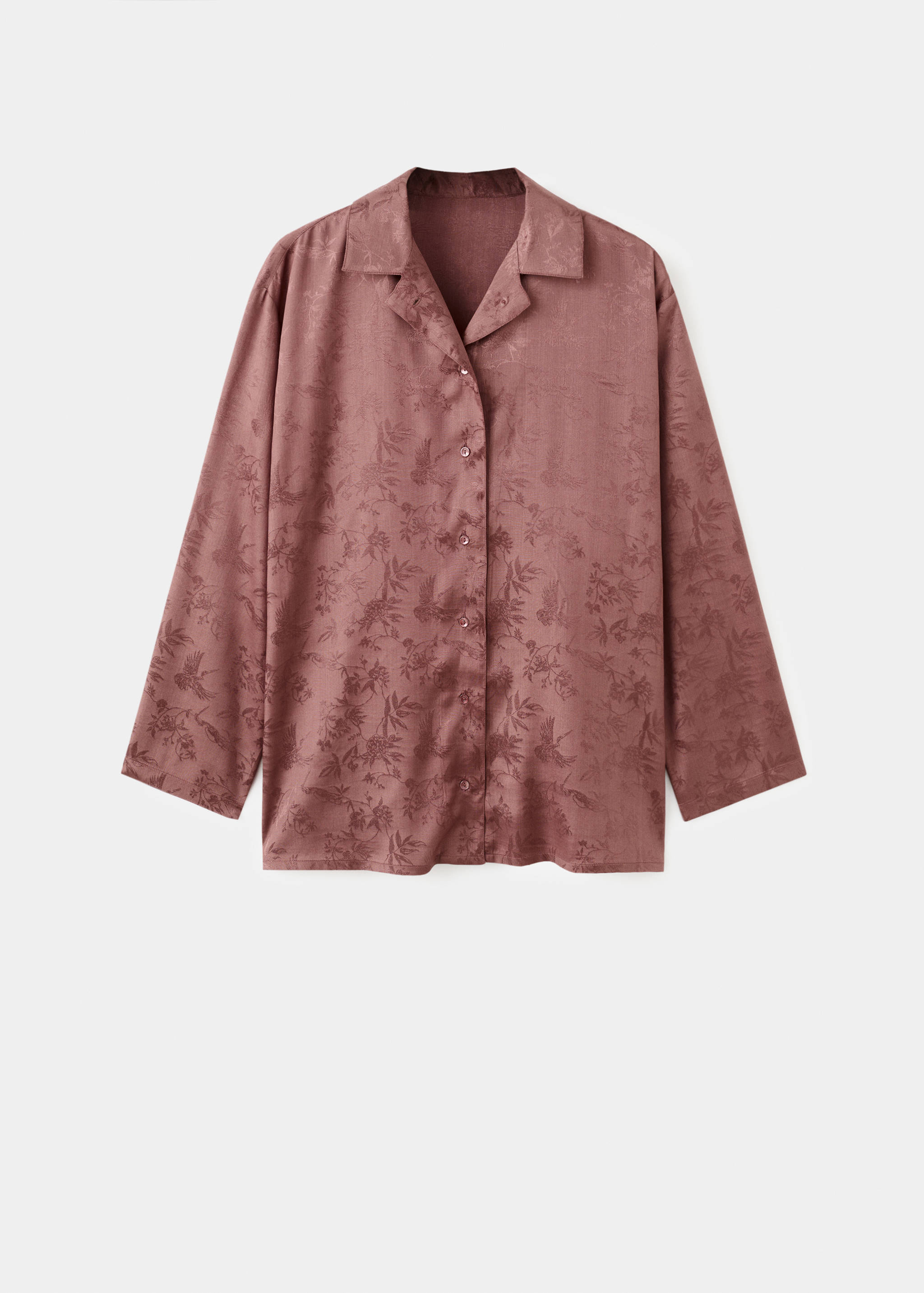 Camisa pijama jacquard satén - Artículo sin modelo
