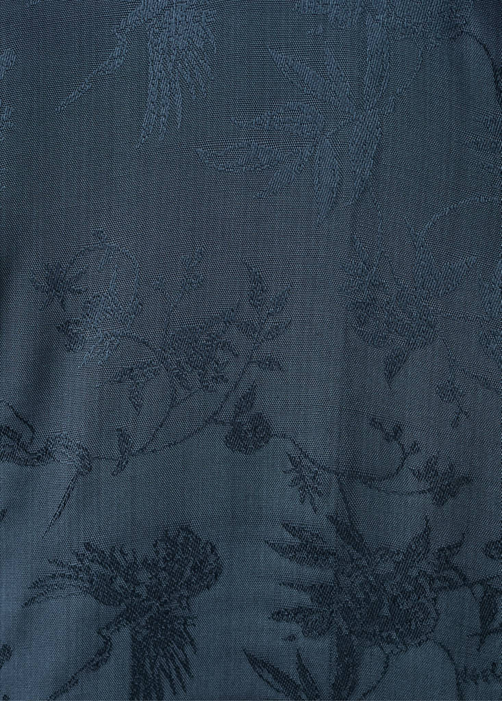 Jacquard satin pyjama shirt — Night Blue