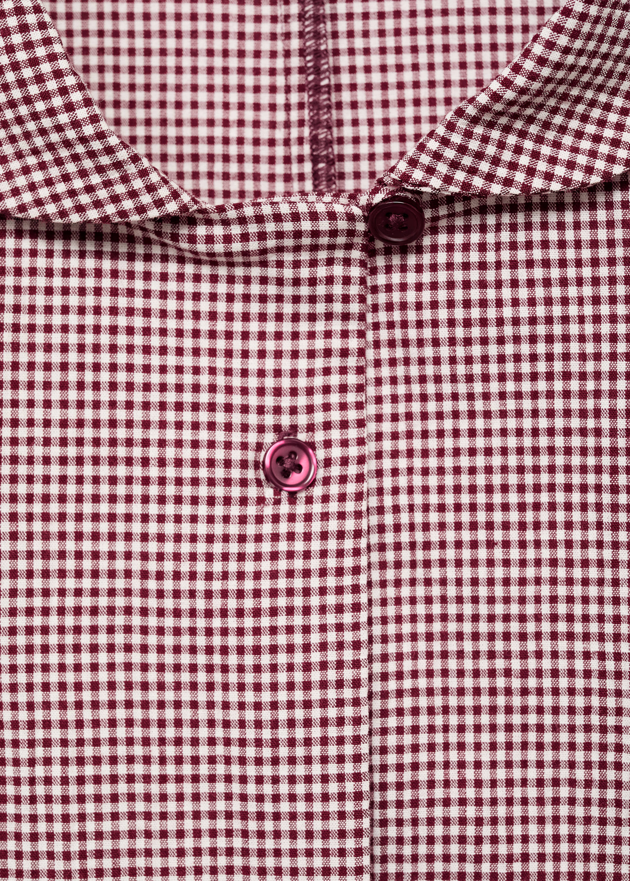 Two-piece cotton pyjamas in gingham check - Details of the article 8