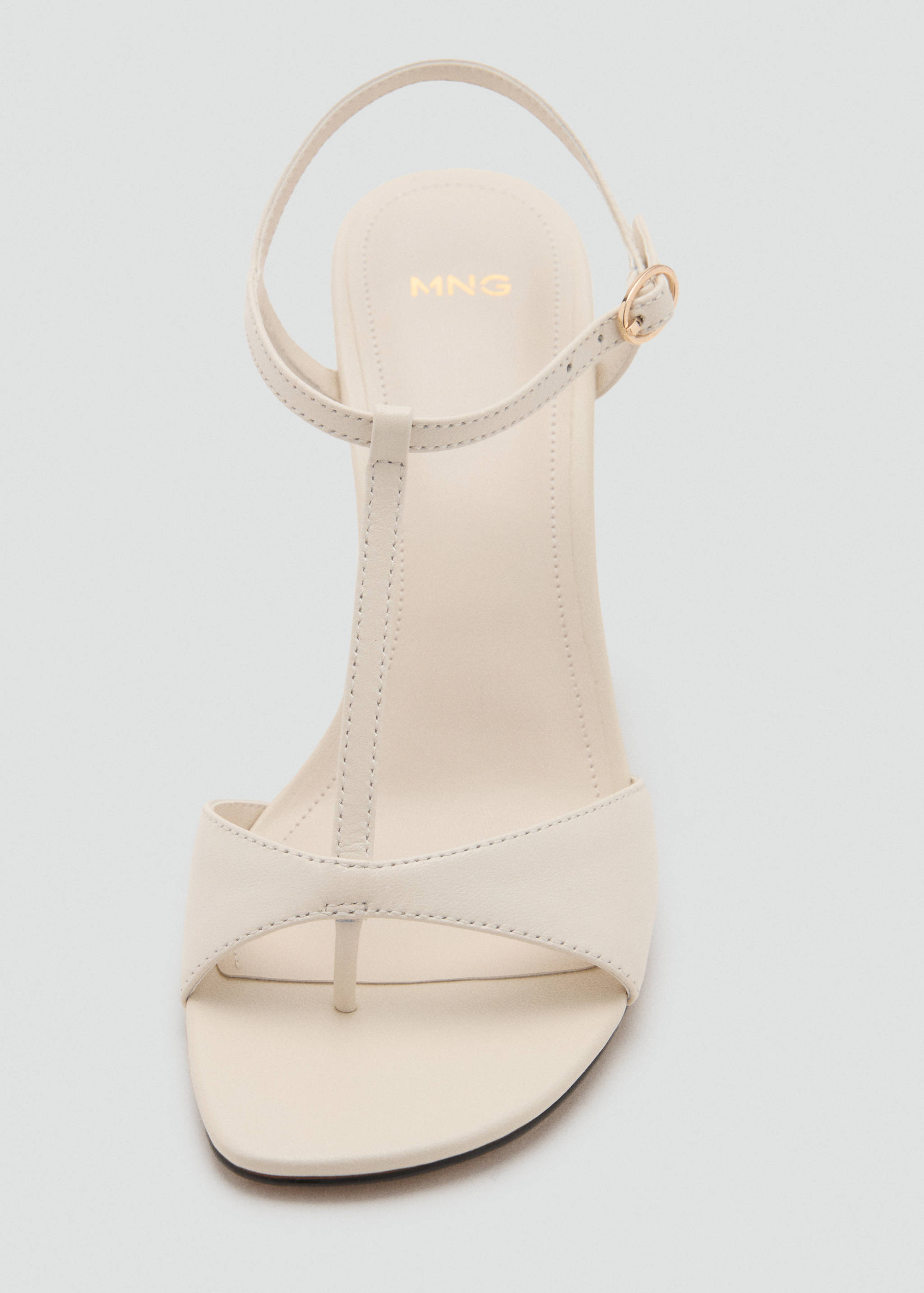 Кожаные босоножки на каблуке с ремешками - Деталь изделия 2