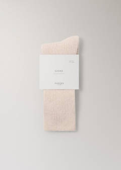 Ribbed socks — Ecru 5