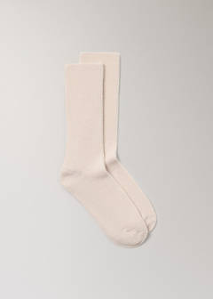 Ribbed socks — Ecru 2
