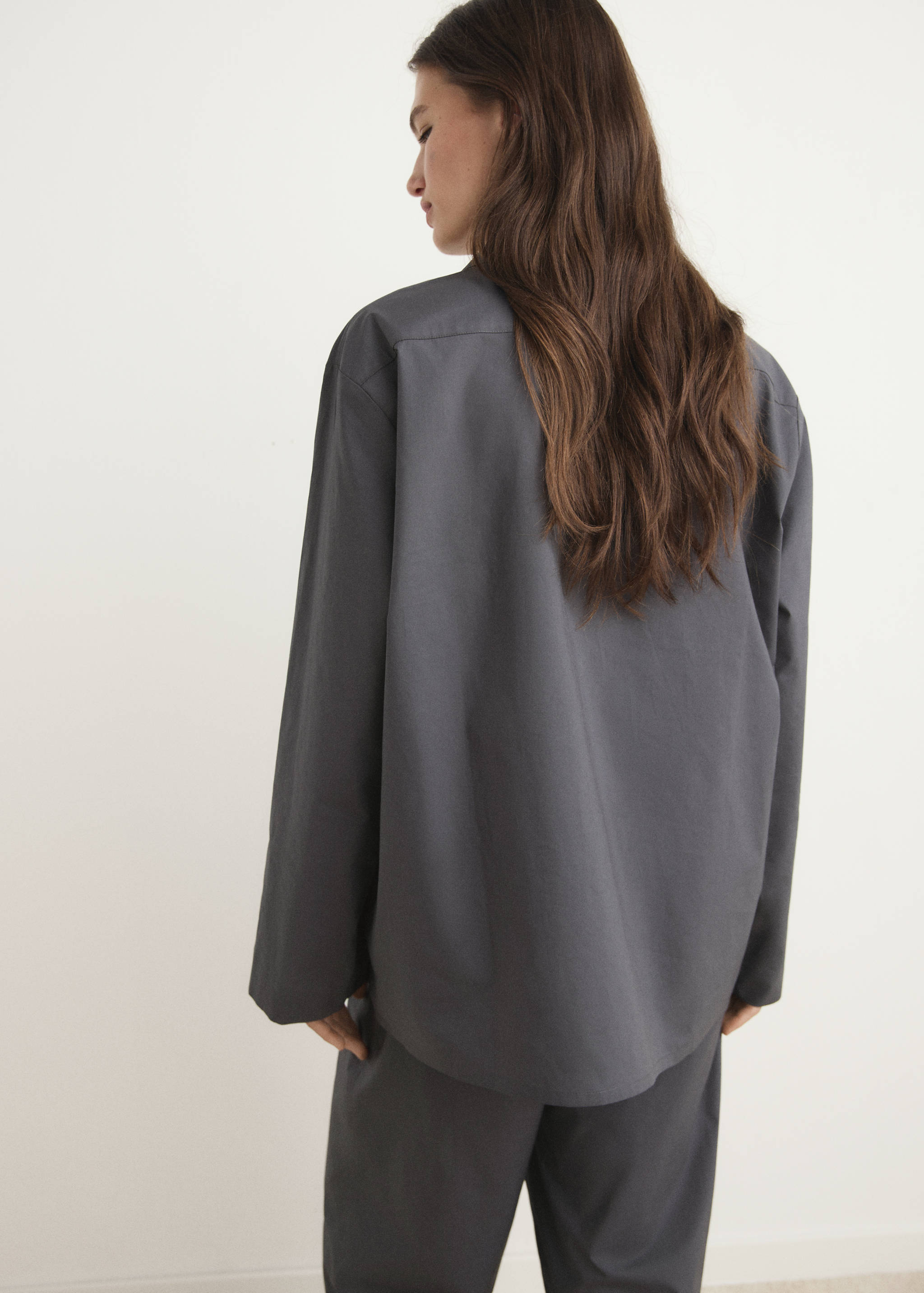 Poplin pyjama shirt - Reverse of the article