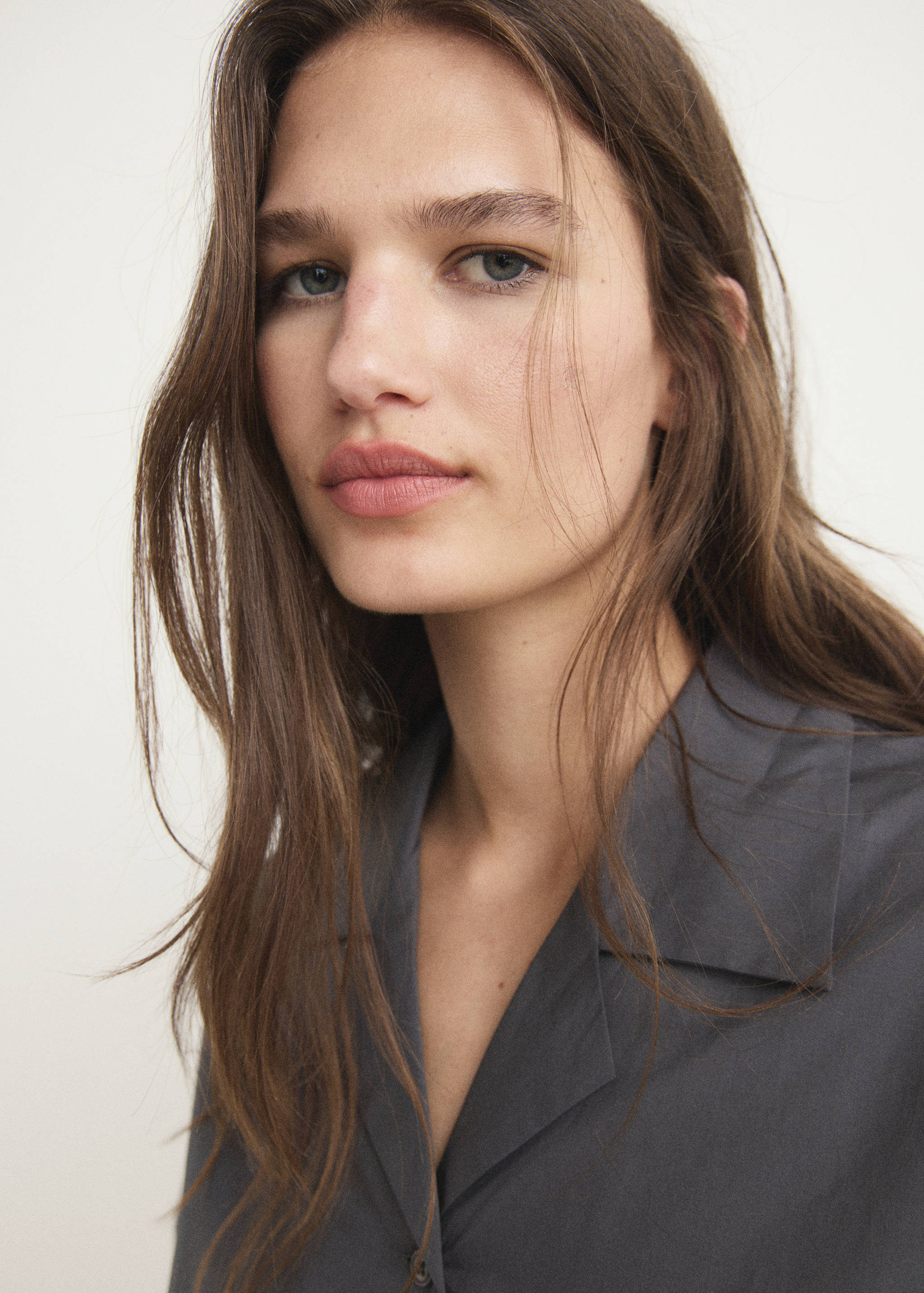 Poplin pyjama shirt - Details of the article 1