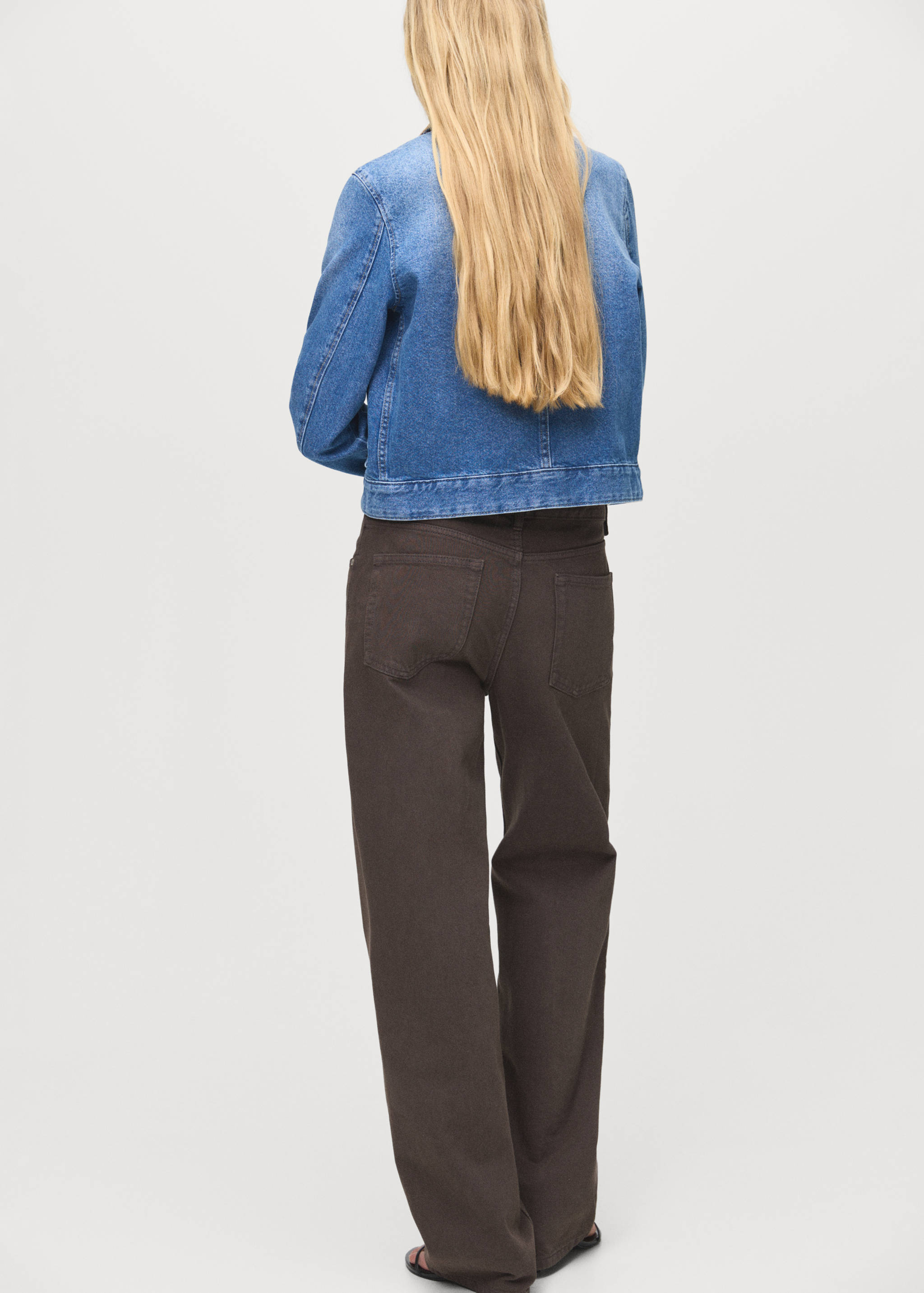 Corduroy collar denim jacket - Reverse of the article