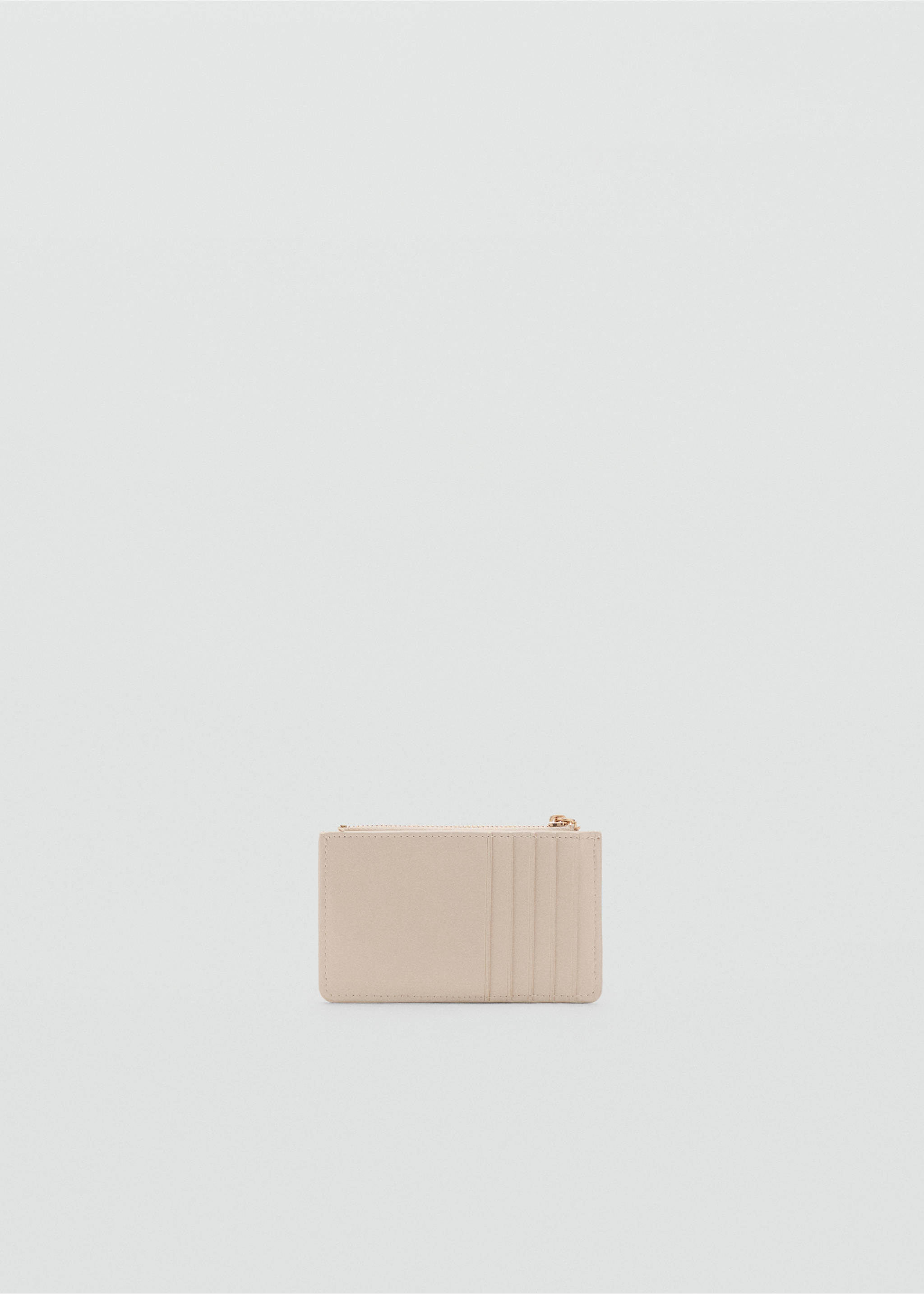 Small quilted wallet - Details of the article 1, Off White. Ref: 17094124-00.