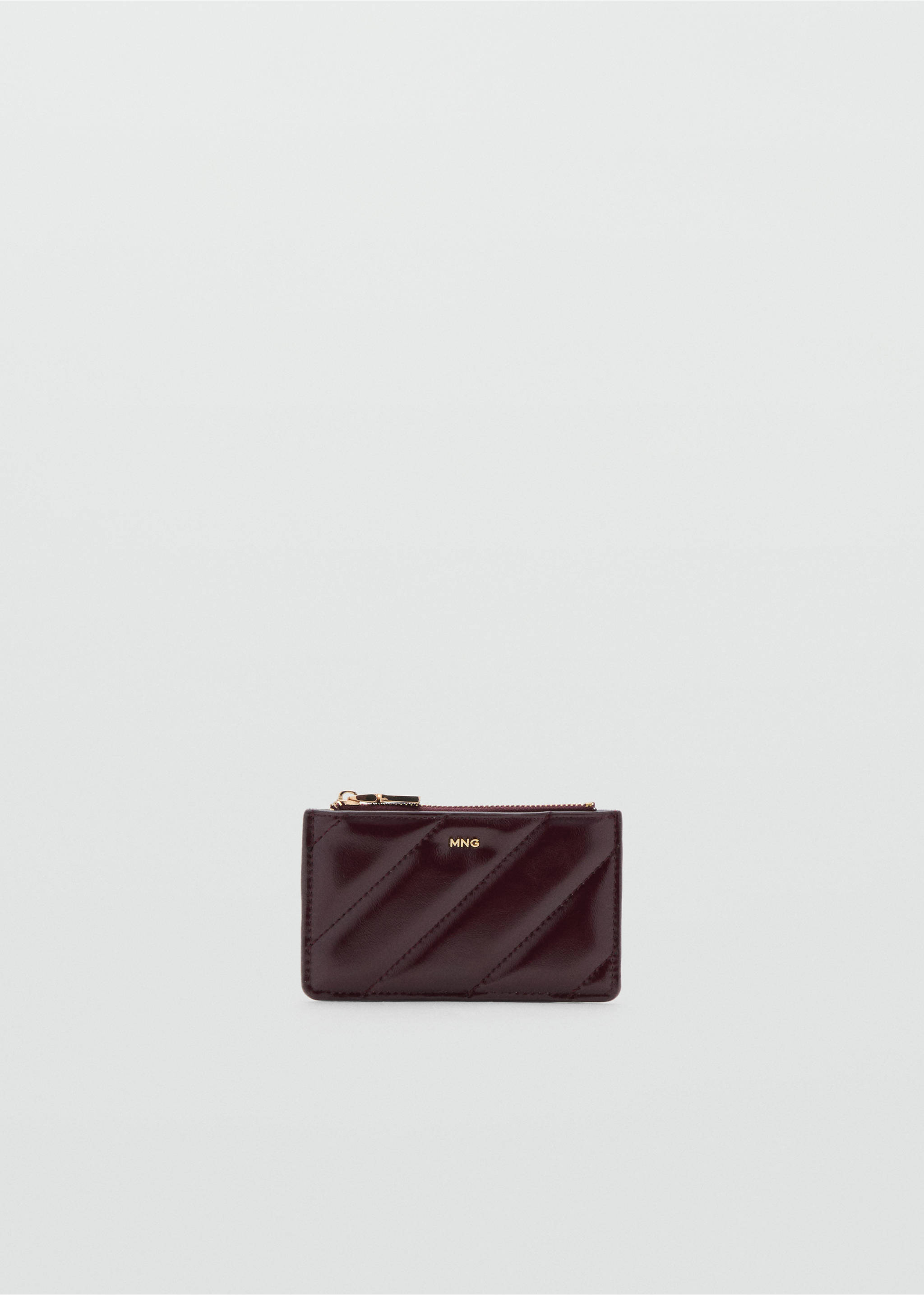 Small quilted wallet - Article without model, Burgundy. Ref: 17094124-00.