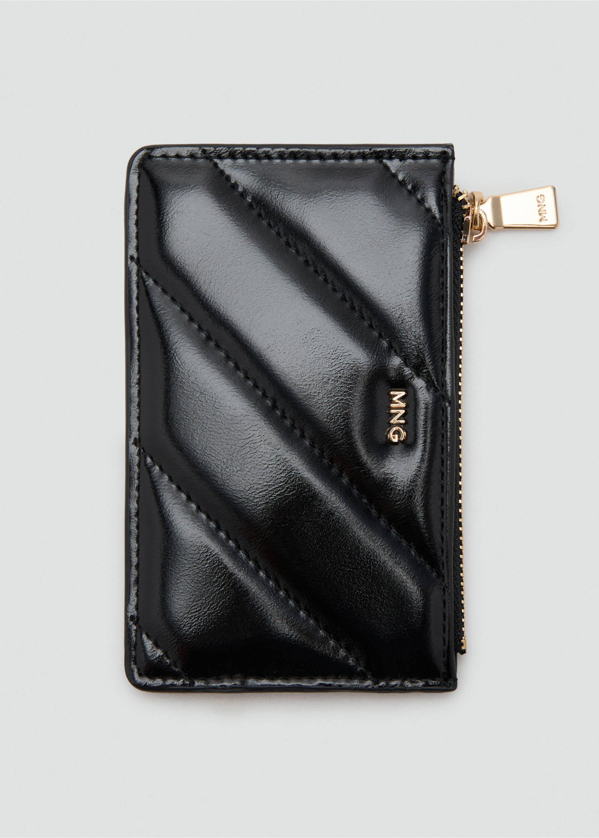 Small quilted wallet - Details of the article 1, Black. Ref: 17094124-00.