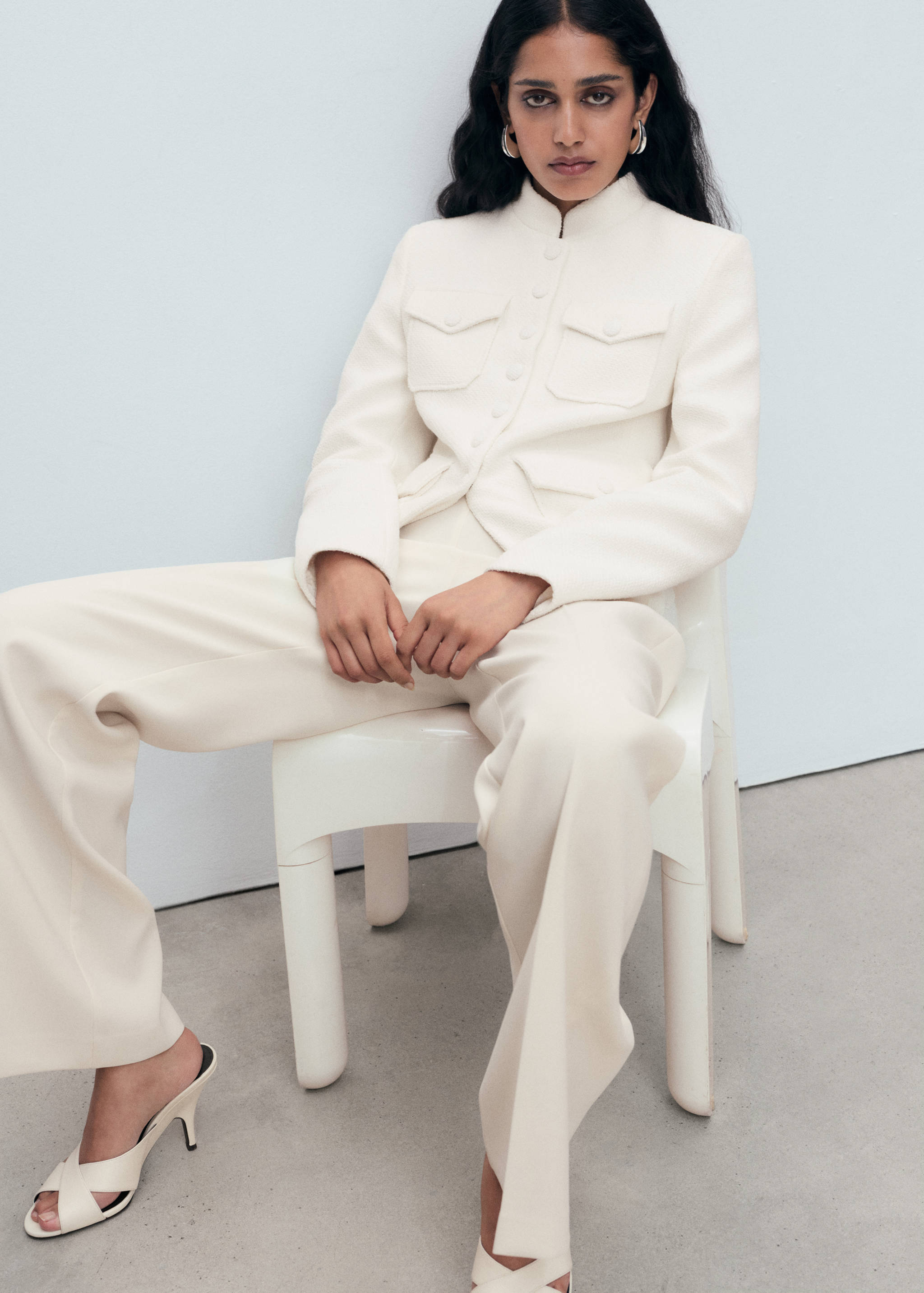 Casaco de tecido encaracolado com bolsos - Pormenor do artigo 2