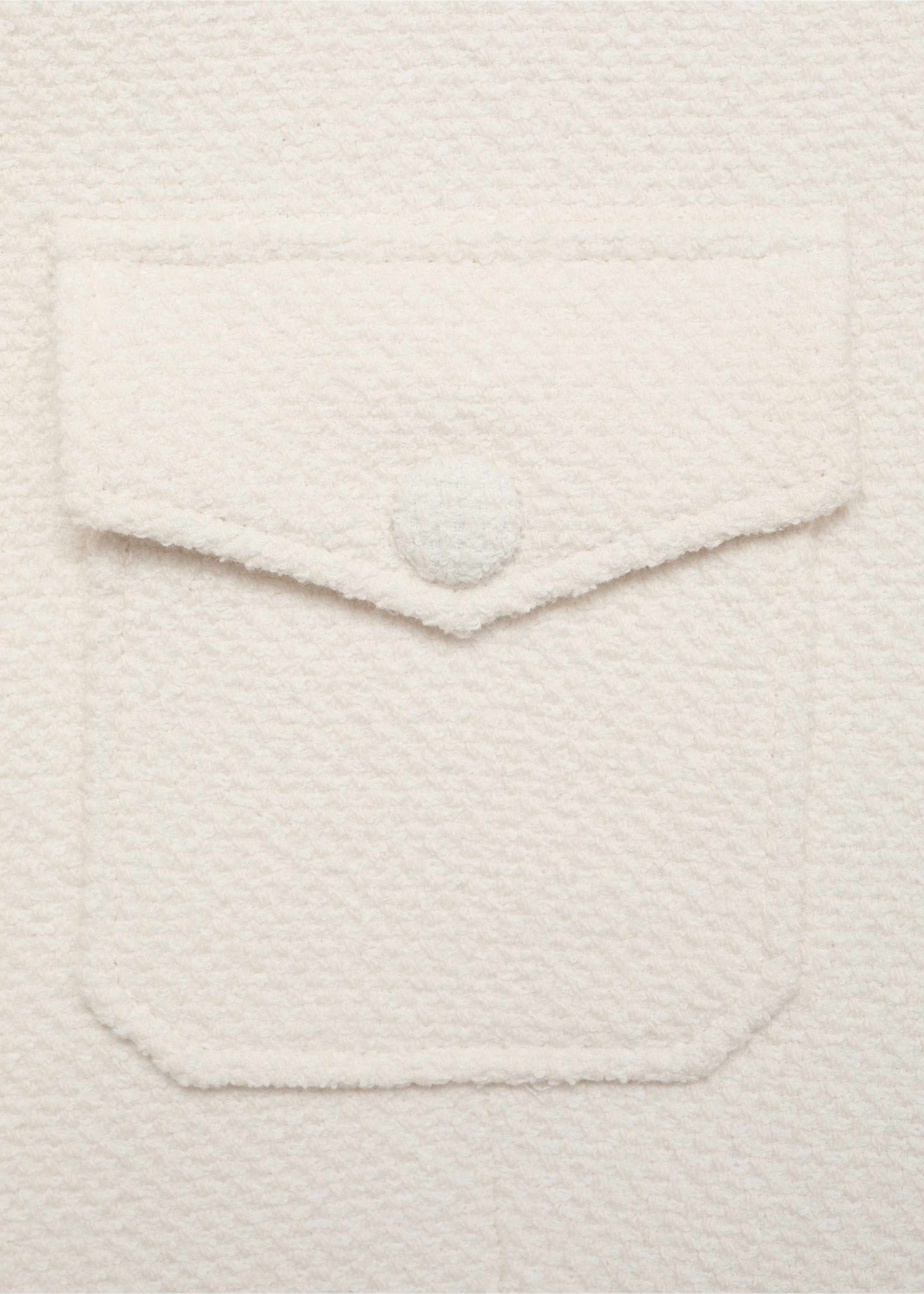 Bouclé jacket with pockets - Details of the article 0, White. Ref: 17094136-00.