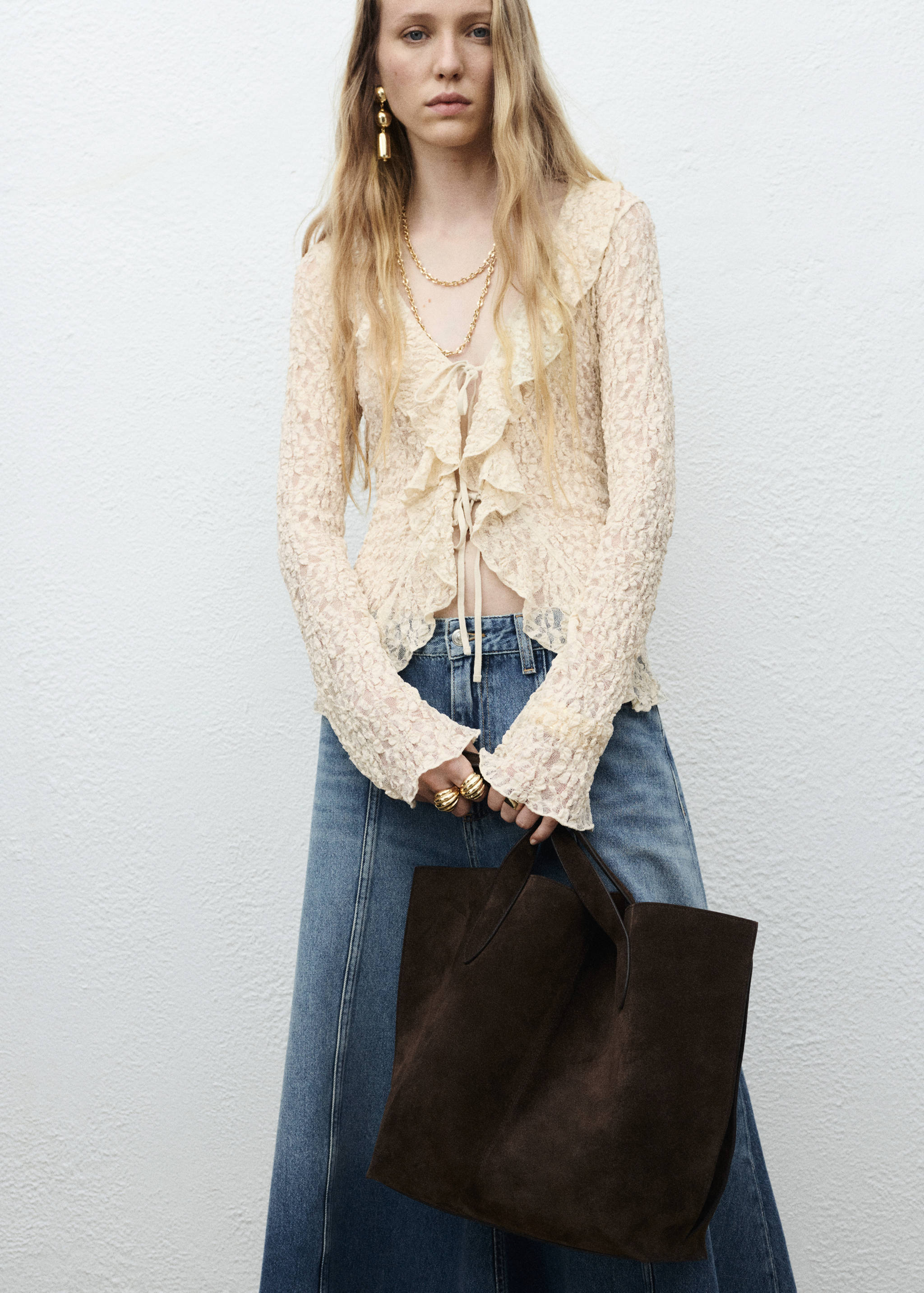 Denim midi-skirt - Details of the article 2