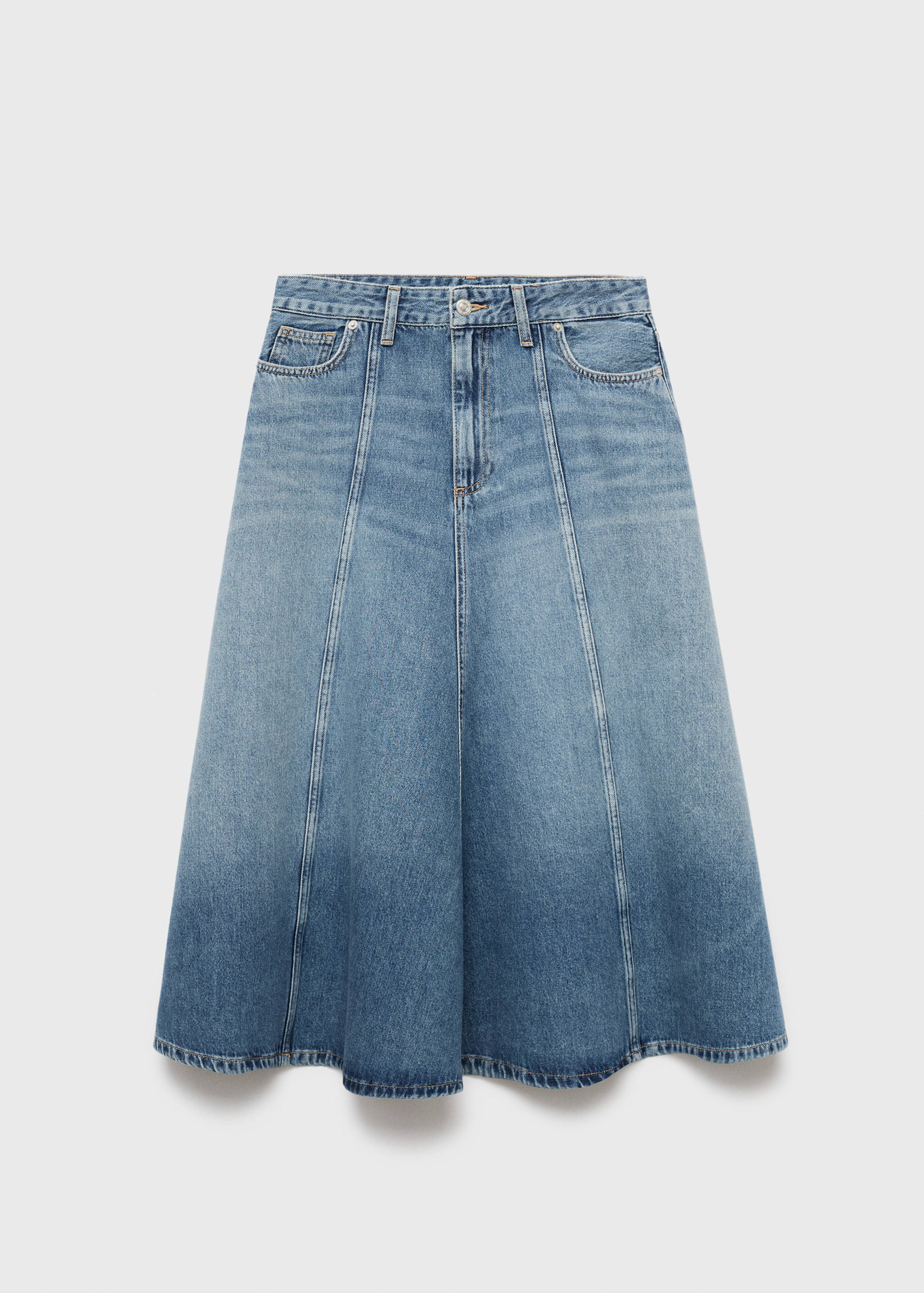 Denim midi-skirt - Article without model