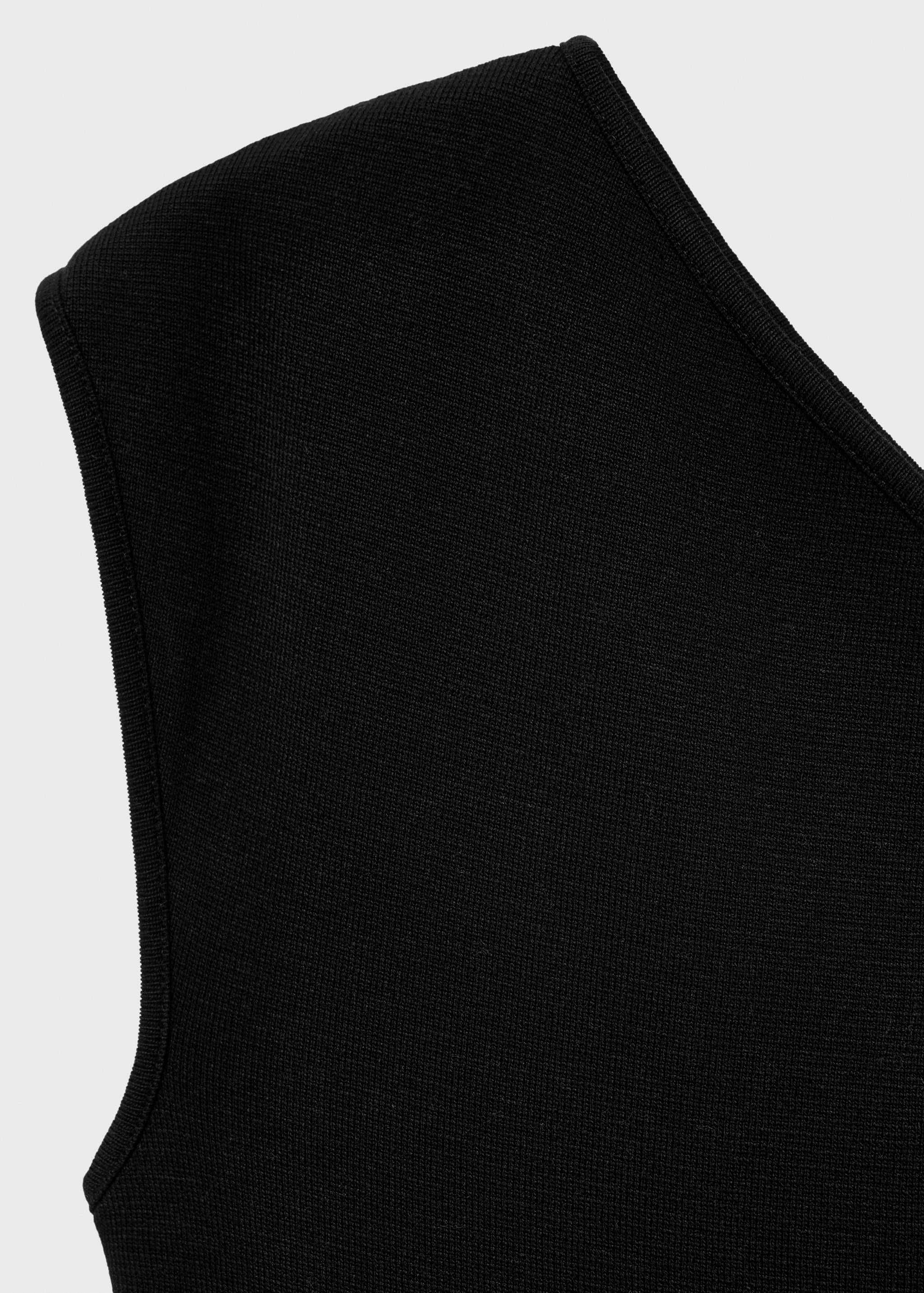 Asymmetrical combined-knit dress - Details of the article 8