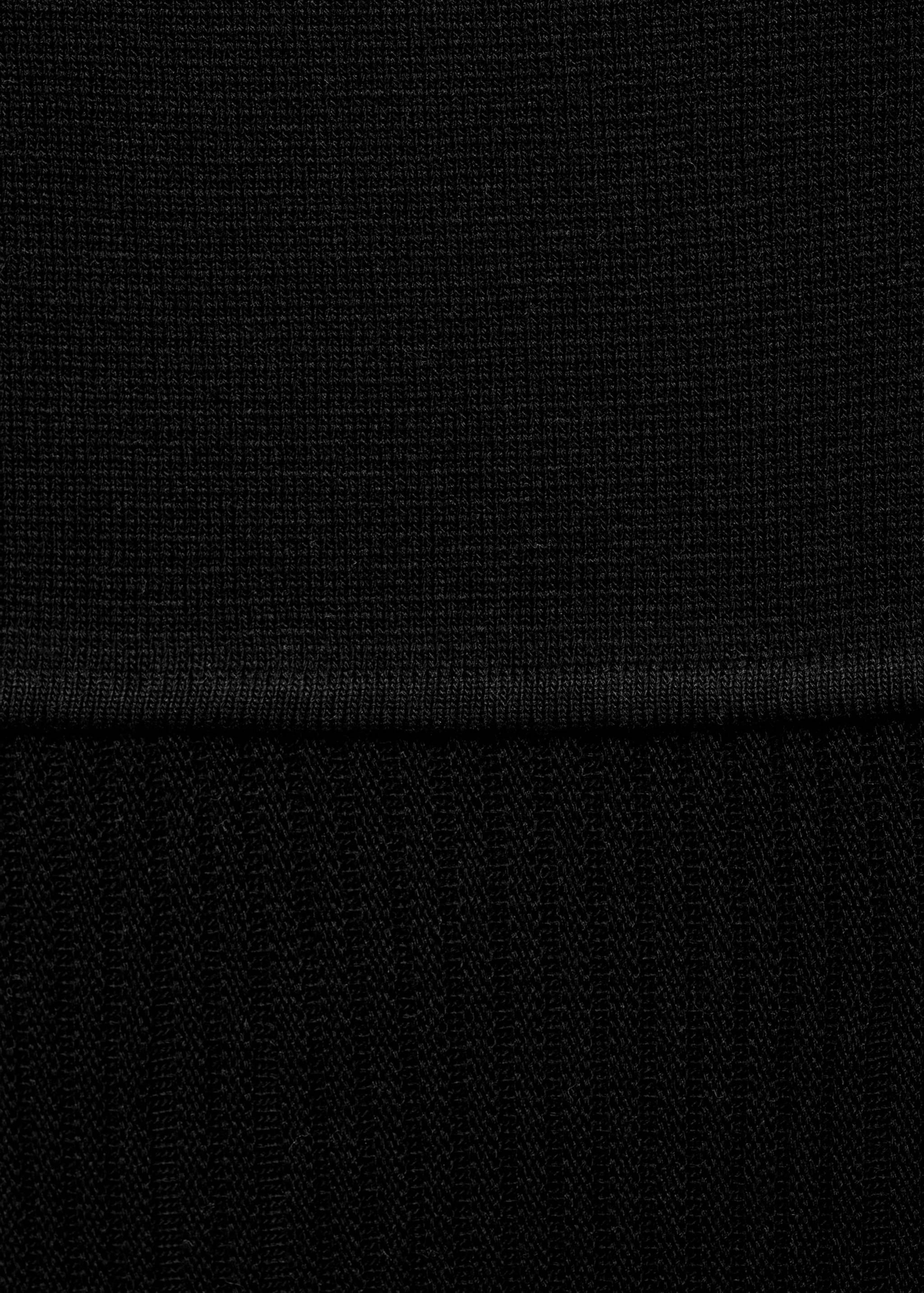 Asymmetrical combined-knit dress - Details of the article 0