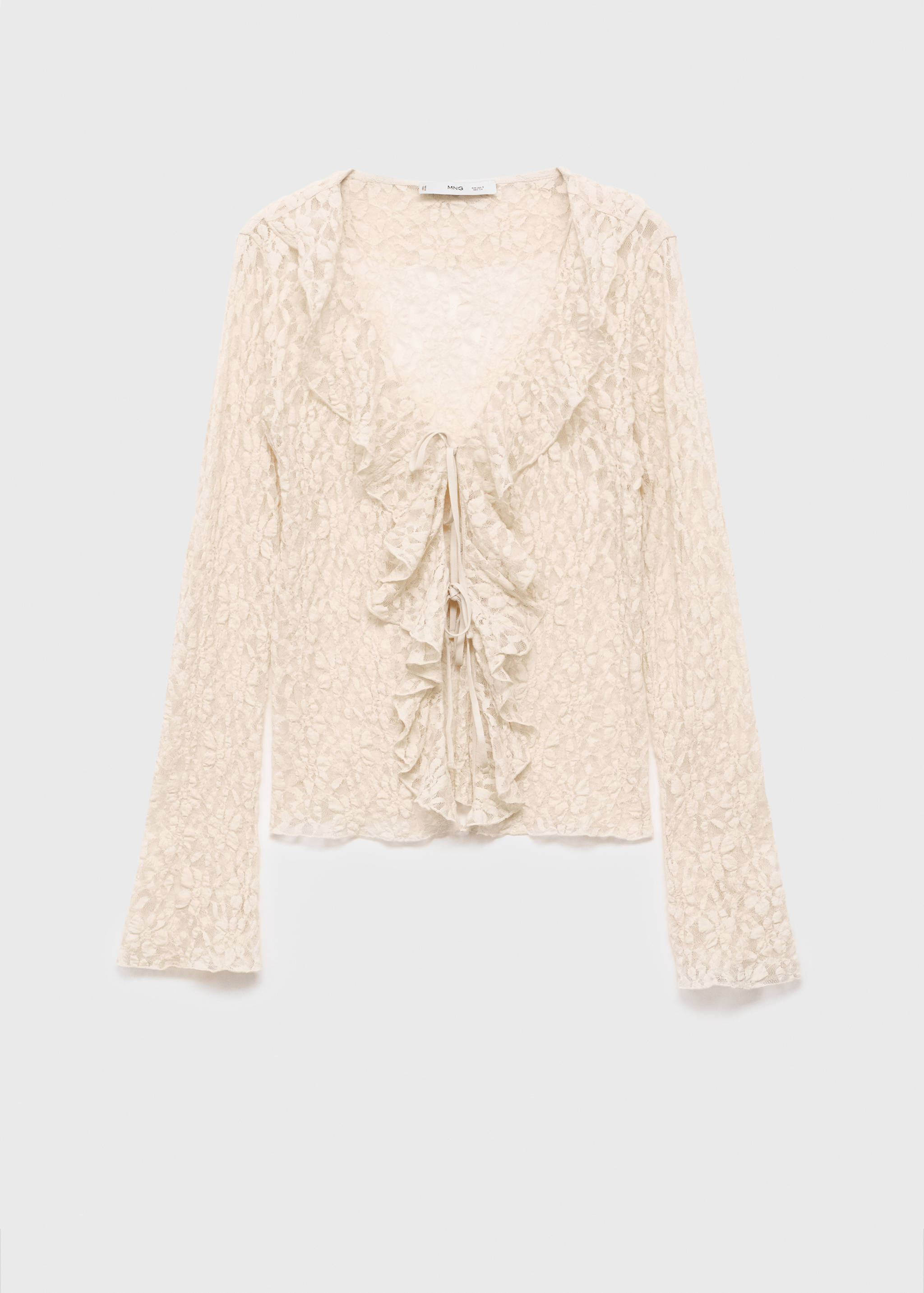 Lace blouse with ruffles - Article without model