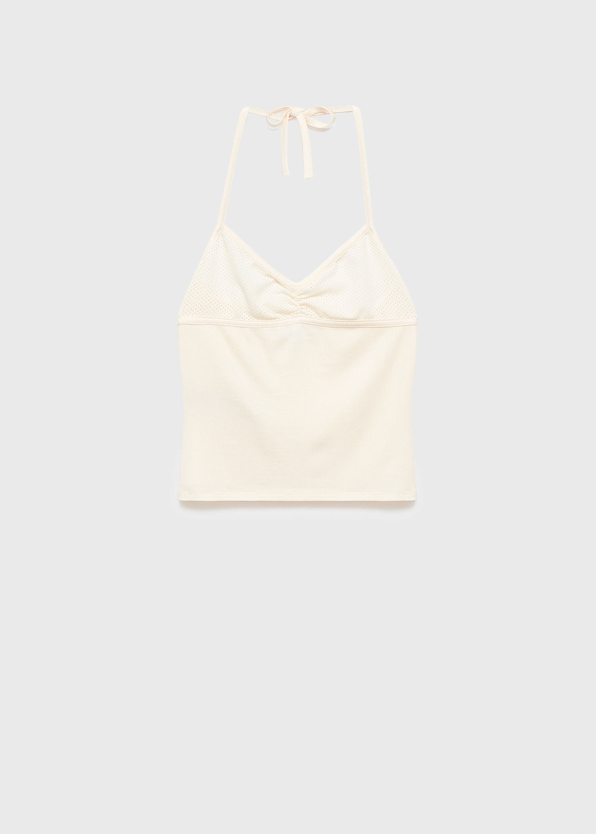 Top with perforated neckline - Article without model