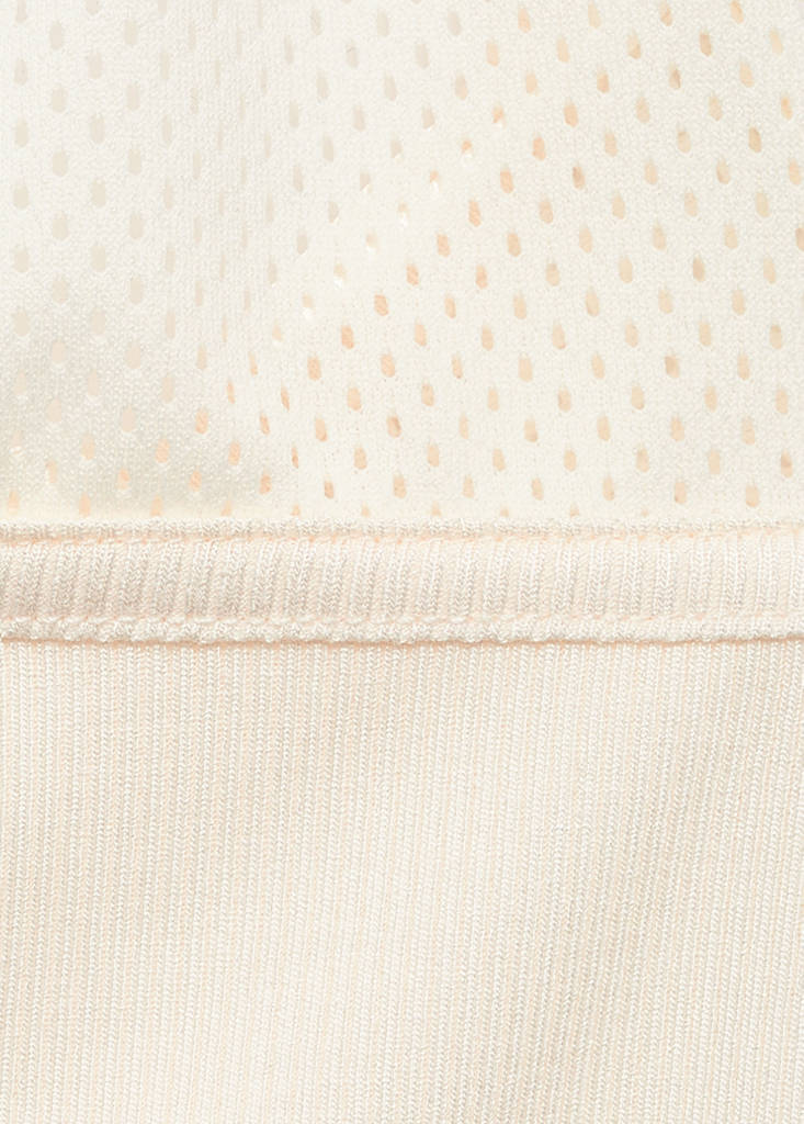 Top with perforated neckline — Off White