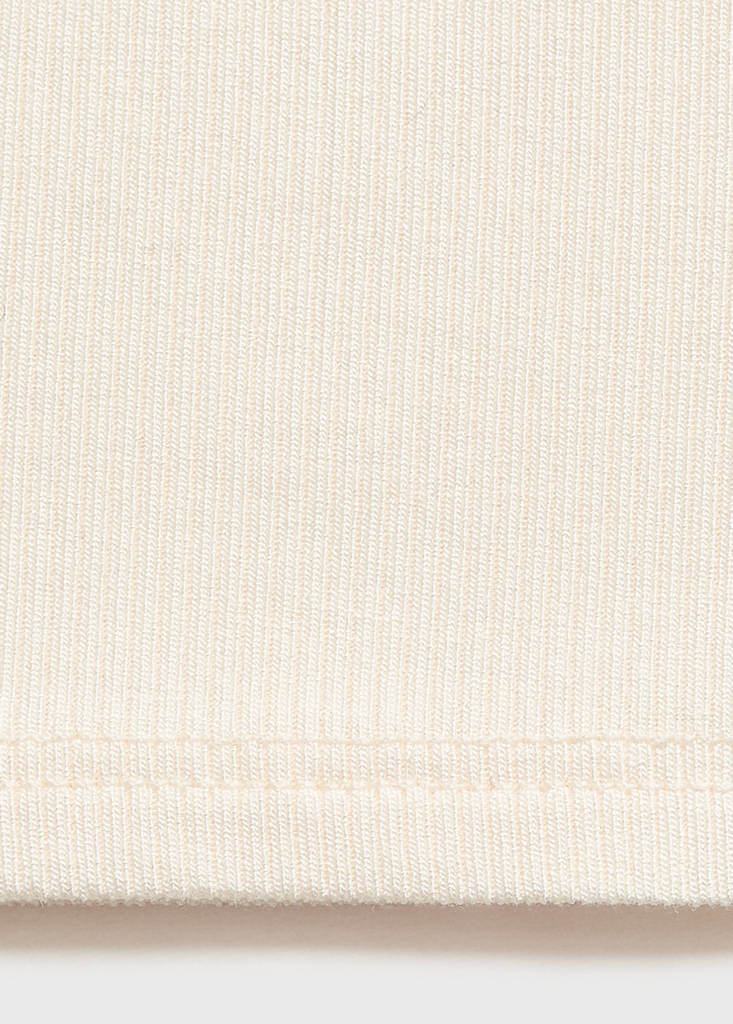 Top with perforated neckline — Off White