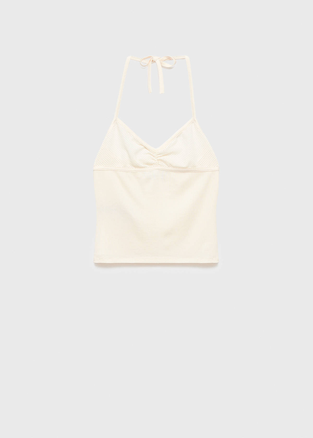 Top with perforated neckline — Off White